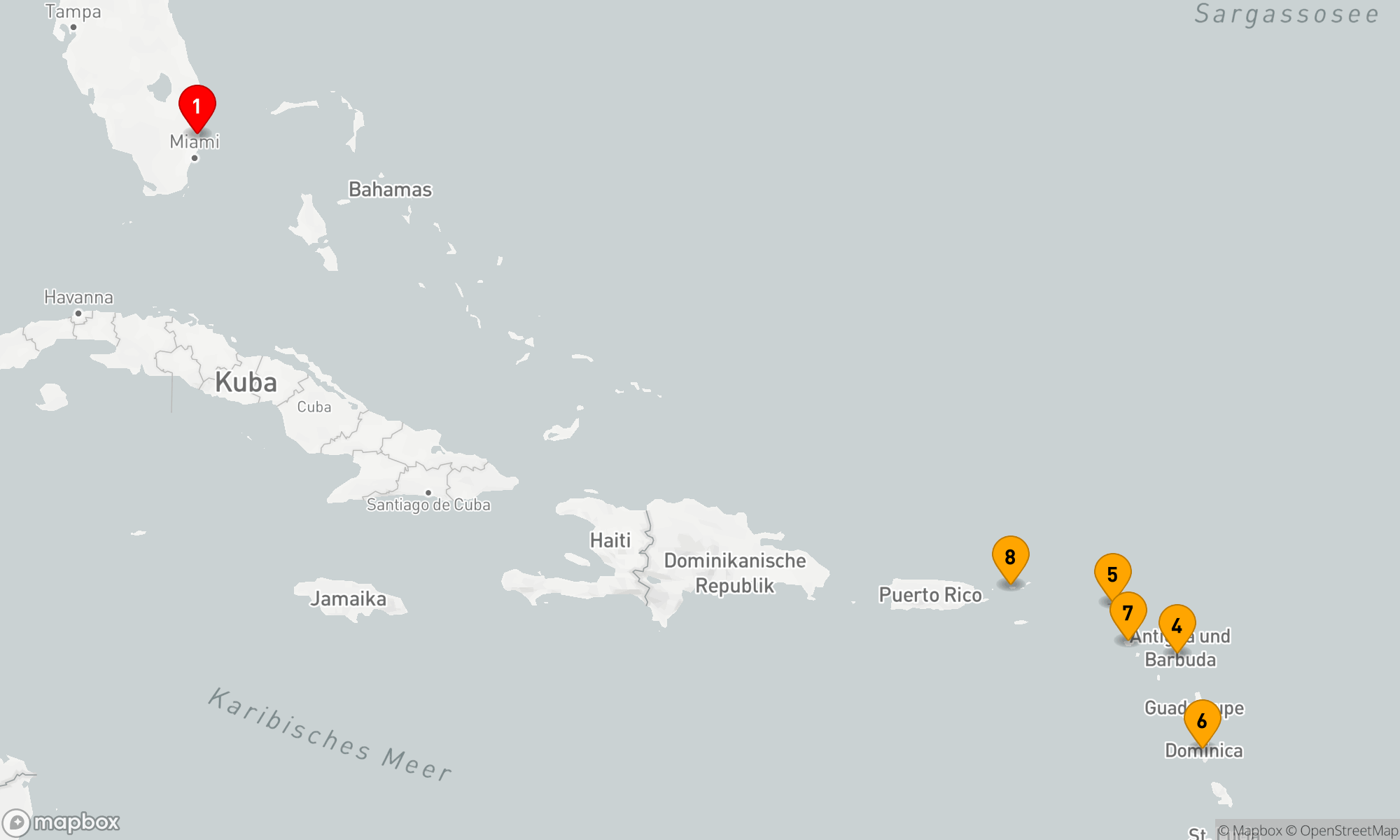 Route 10 Nächte - Östliche Karibik mit St. Kitts