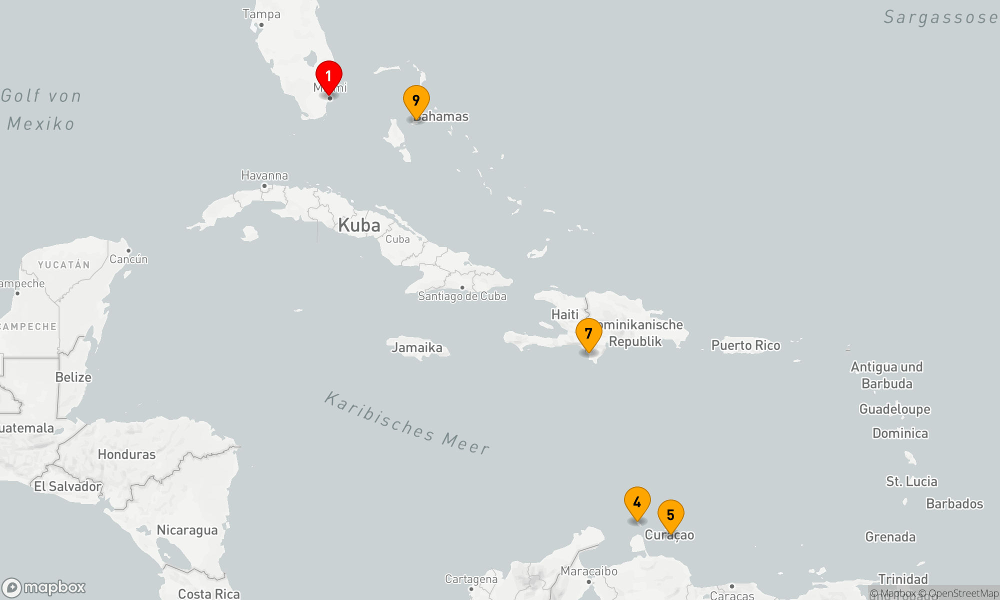 Route 9 Nächte - KREUZFAHRT IN DER SÜDLICHEN KARIBIK