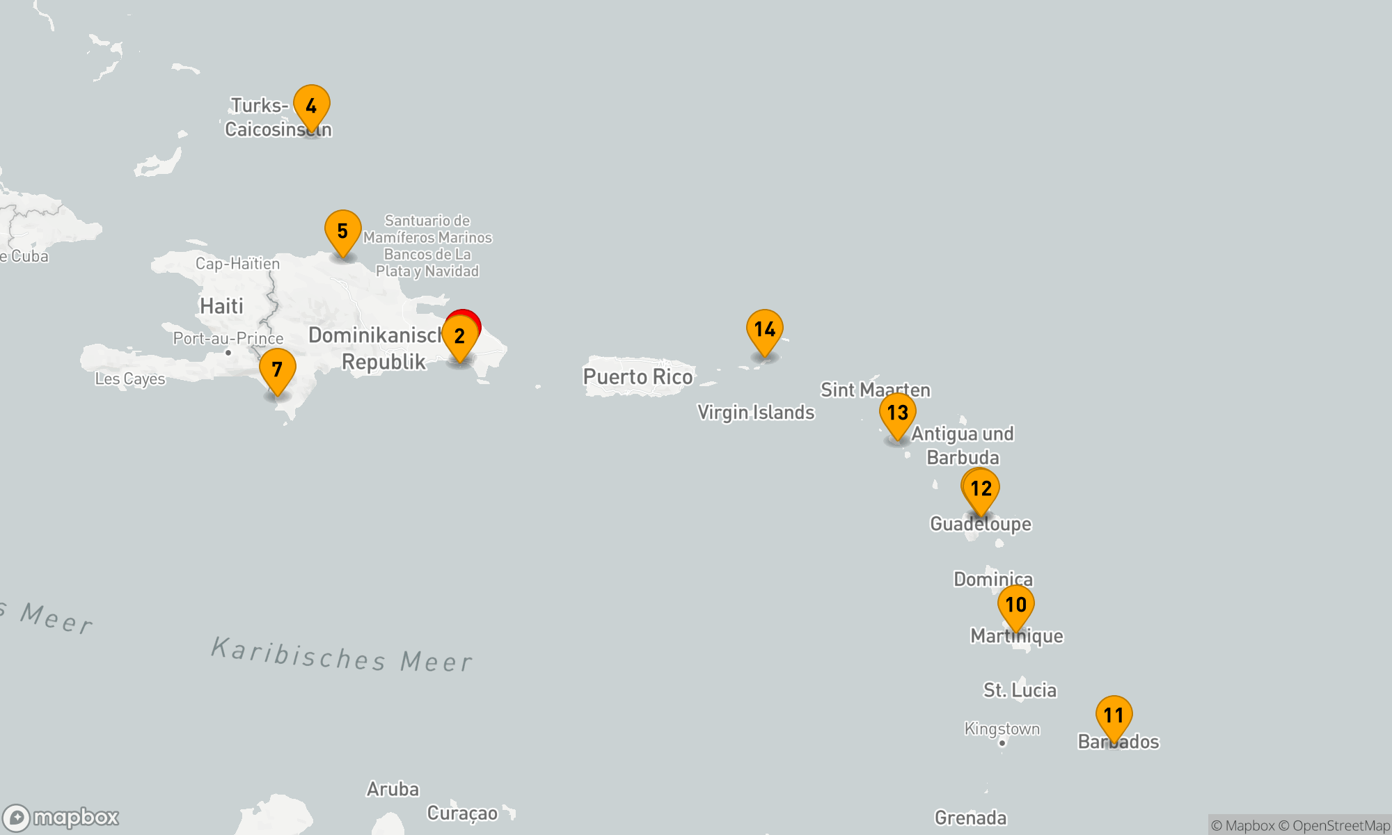 Route 14 Nächte - Karibische Schätze und Inselparadiese