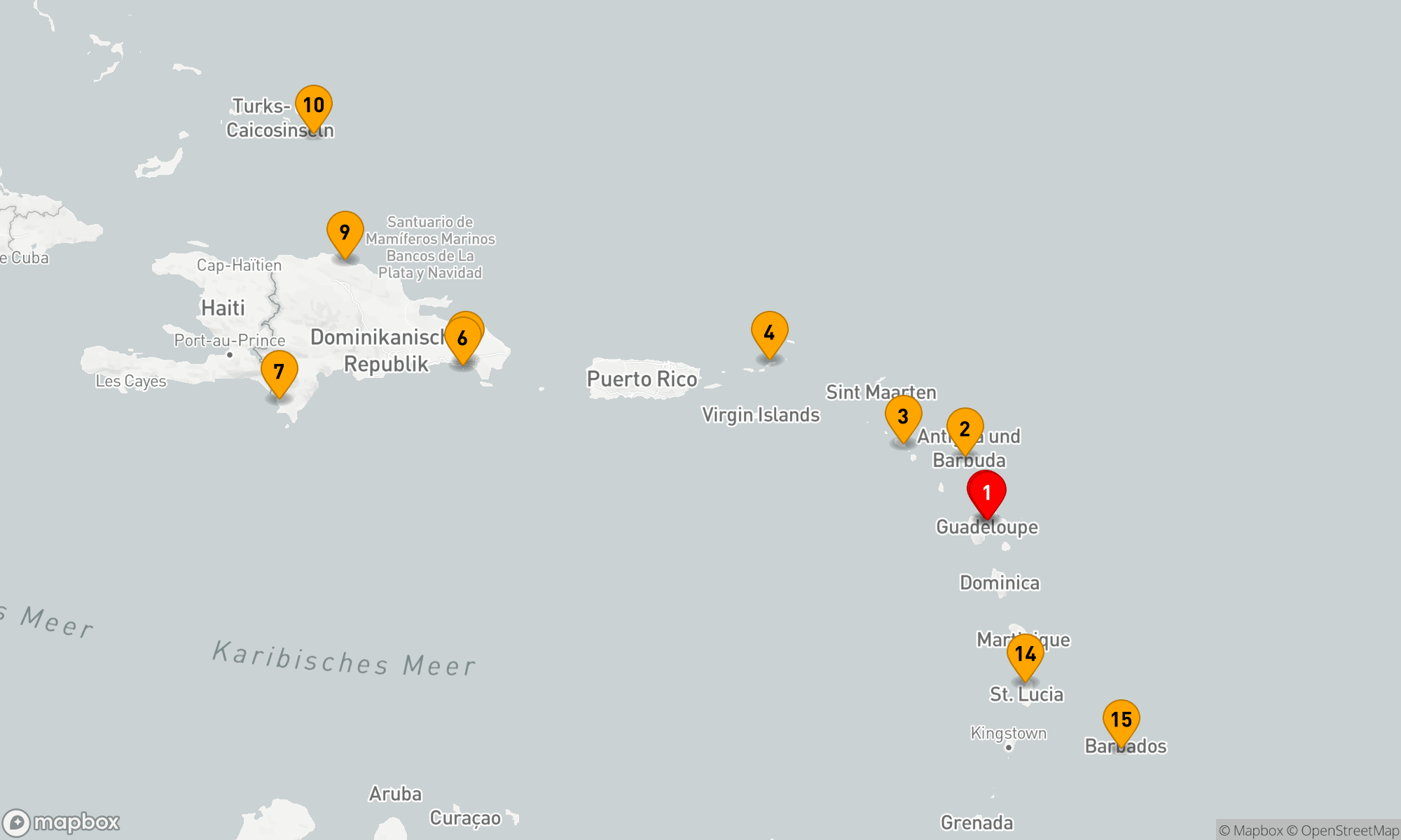 Route 15 Nächte - Karibische Inselträume und Meerweite