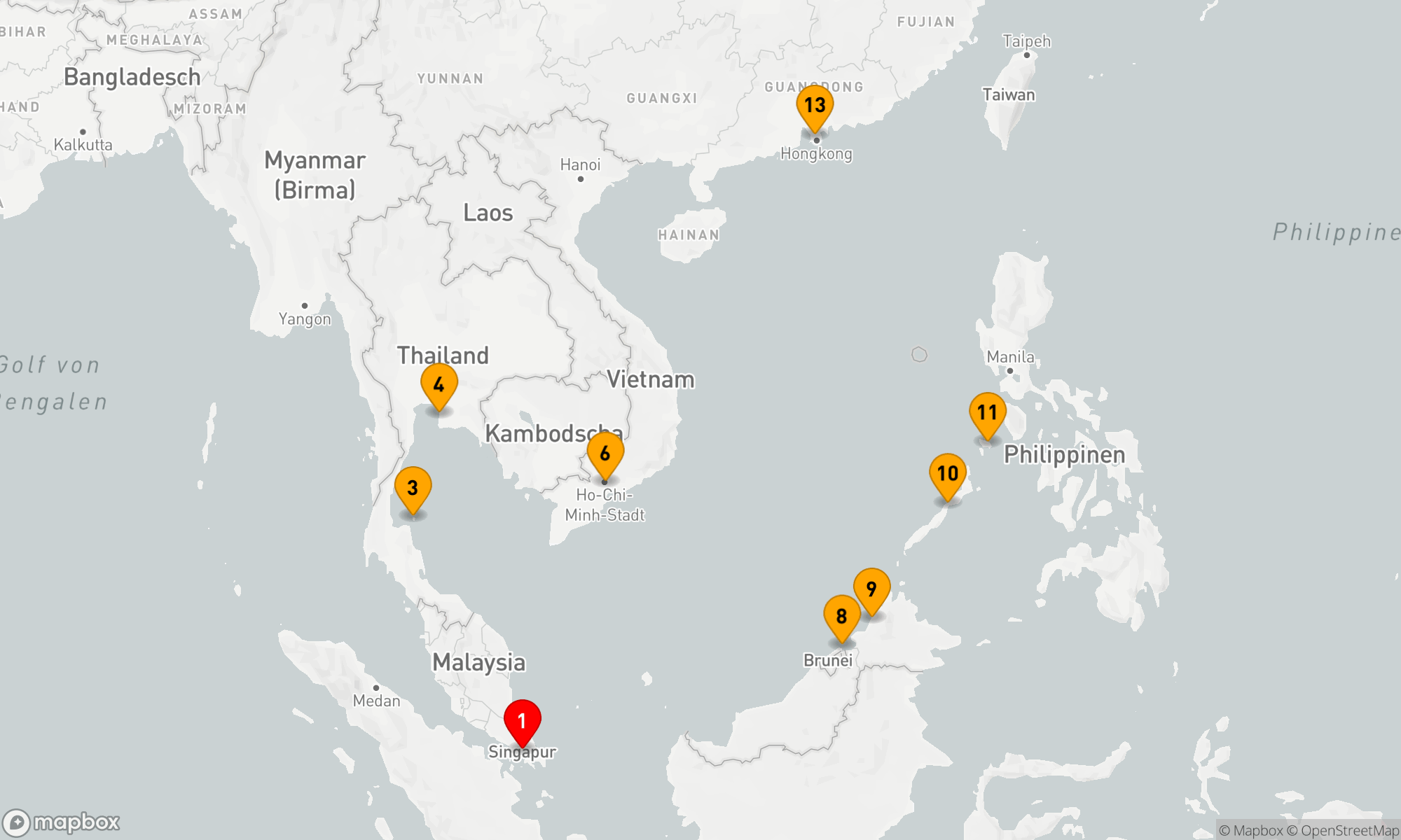 Route 13 Nächte - Entdeckungsreise durch Südostasien und die Wunder der Natur