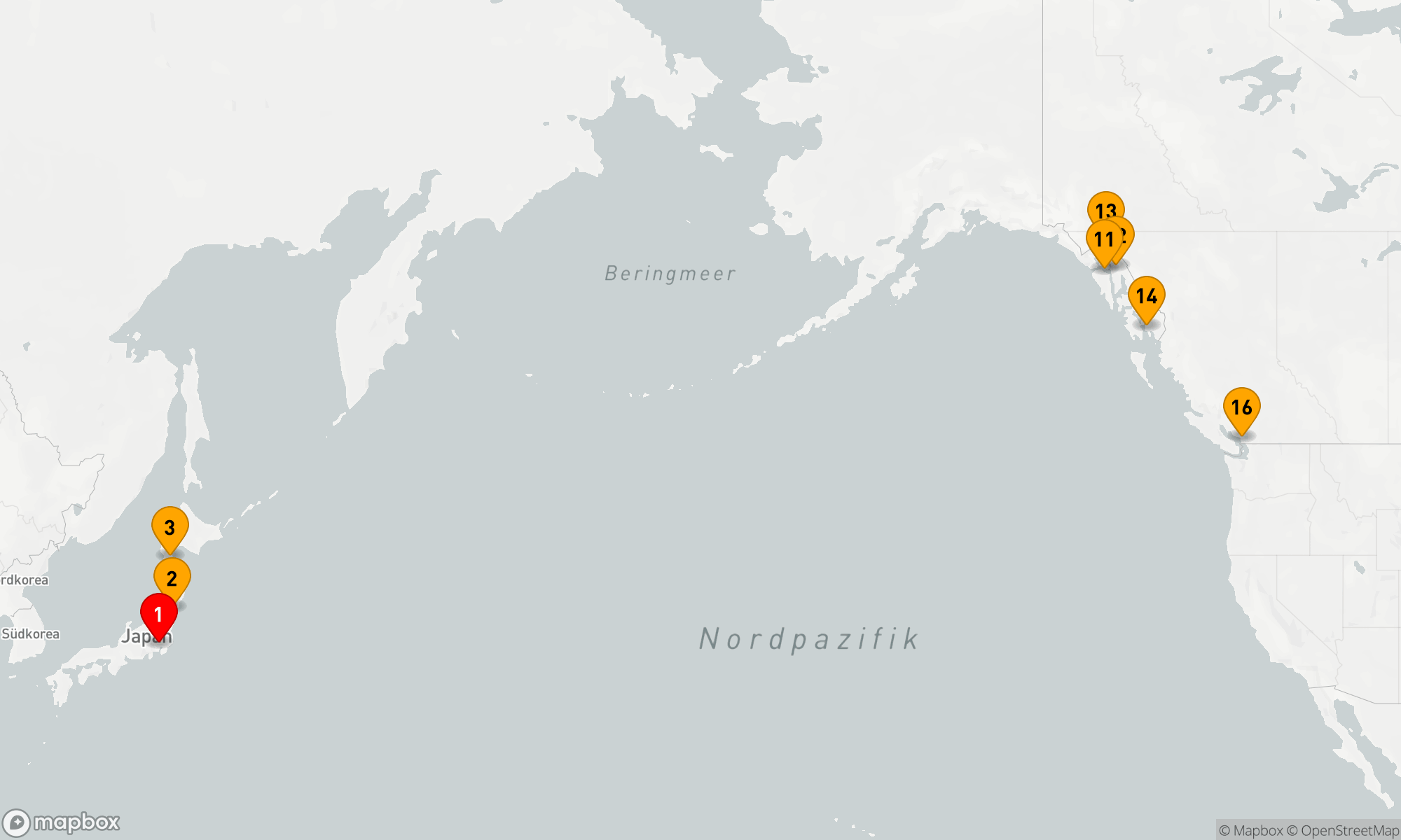 Route 15 Nächte - Zauberhafte Reise entlang des Pazifiks