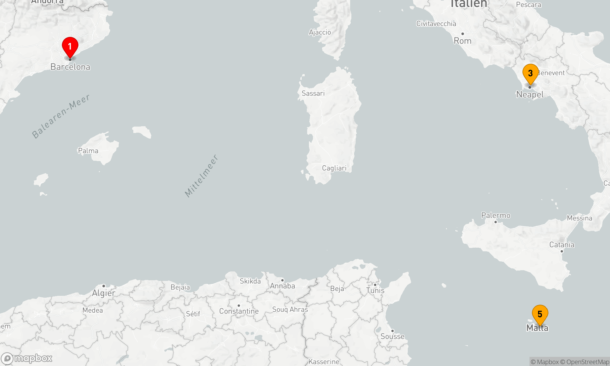 Route 4 Nächte - Mediterrane Entdeckungsreise