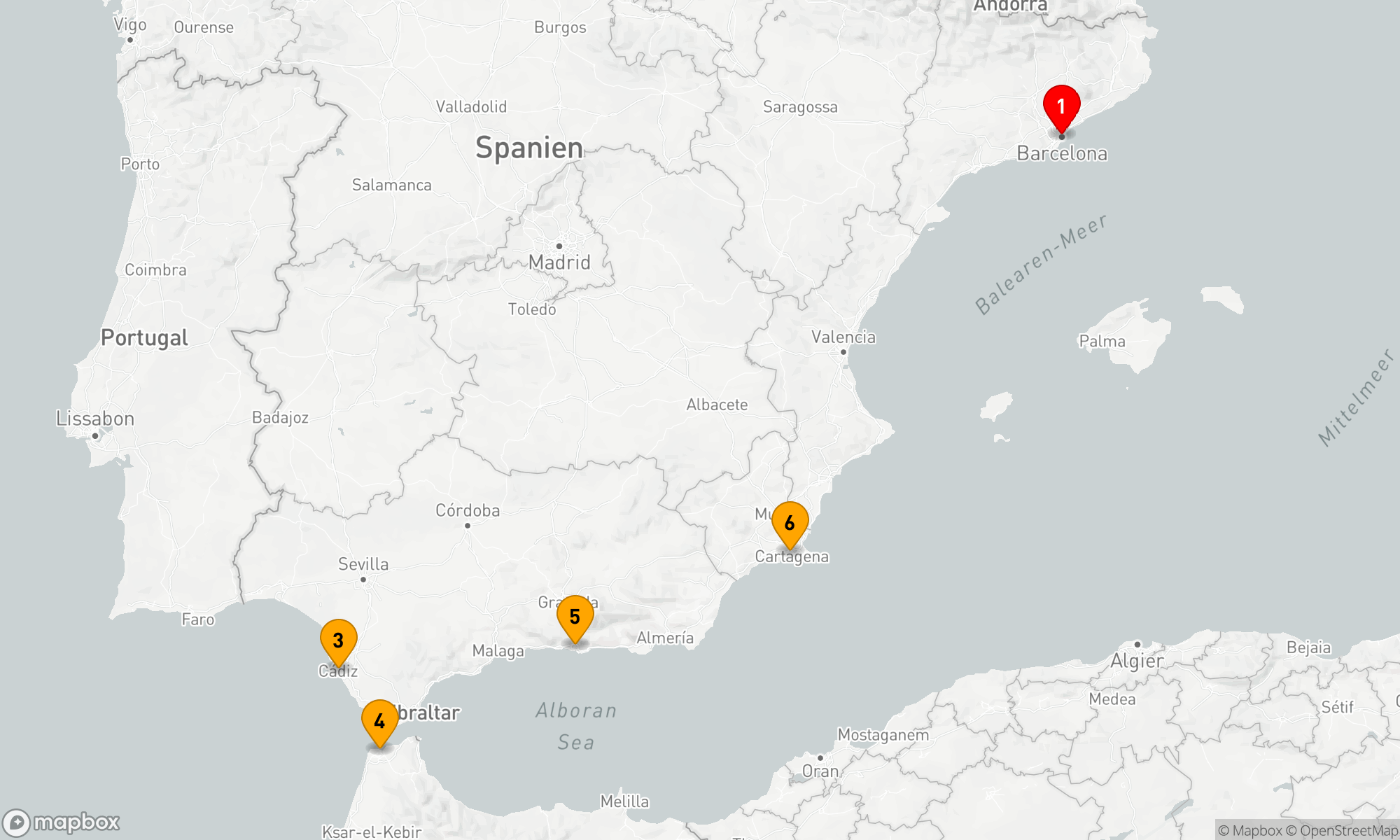 Route 5 Nächte - Mediterrane Entdeckungsreise