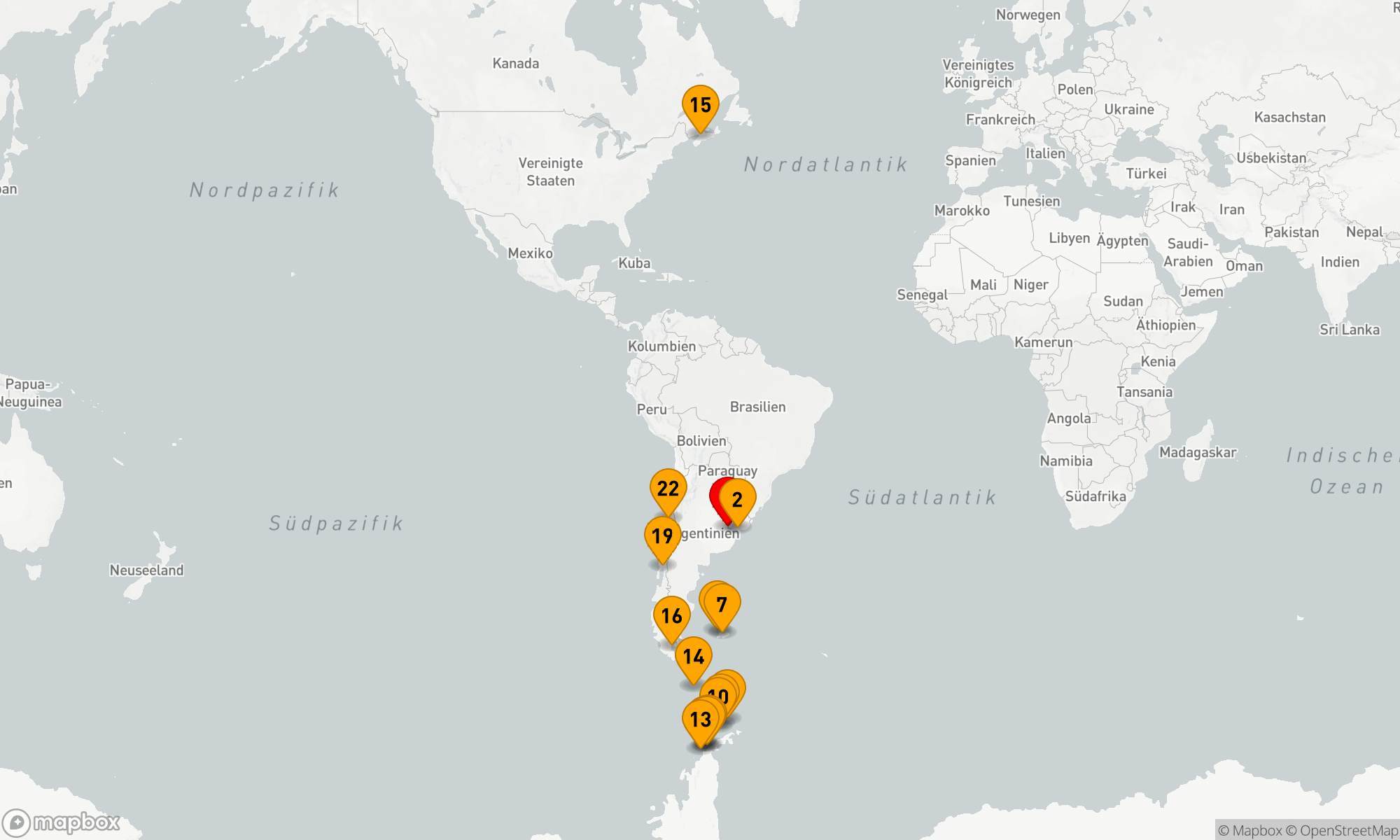 Route 21 Nächte - Imposante Entdeckungen: Südamerika und Antarktis Abenteuer