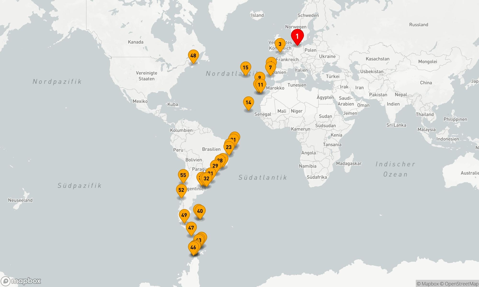 Route 54 Nächte - Von Hamburg bis ans Ende der Welt: Großartige Entdeckungen und atemberaubende Landschaften