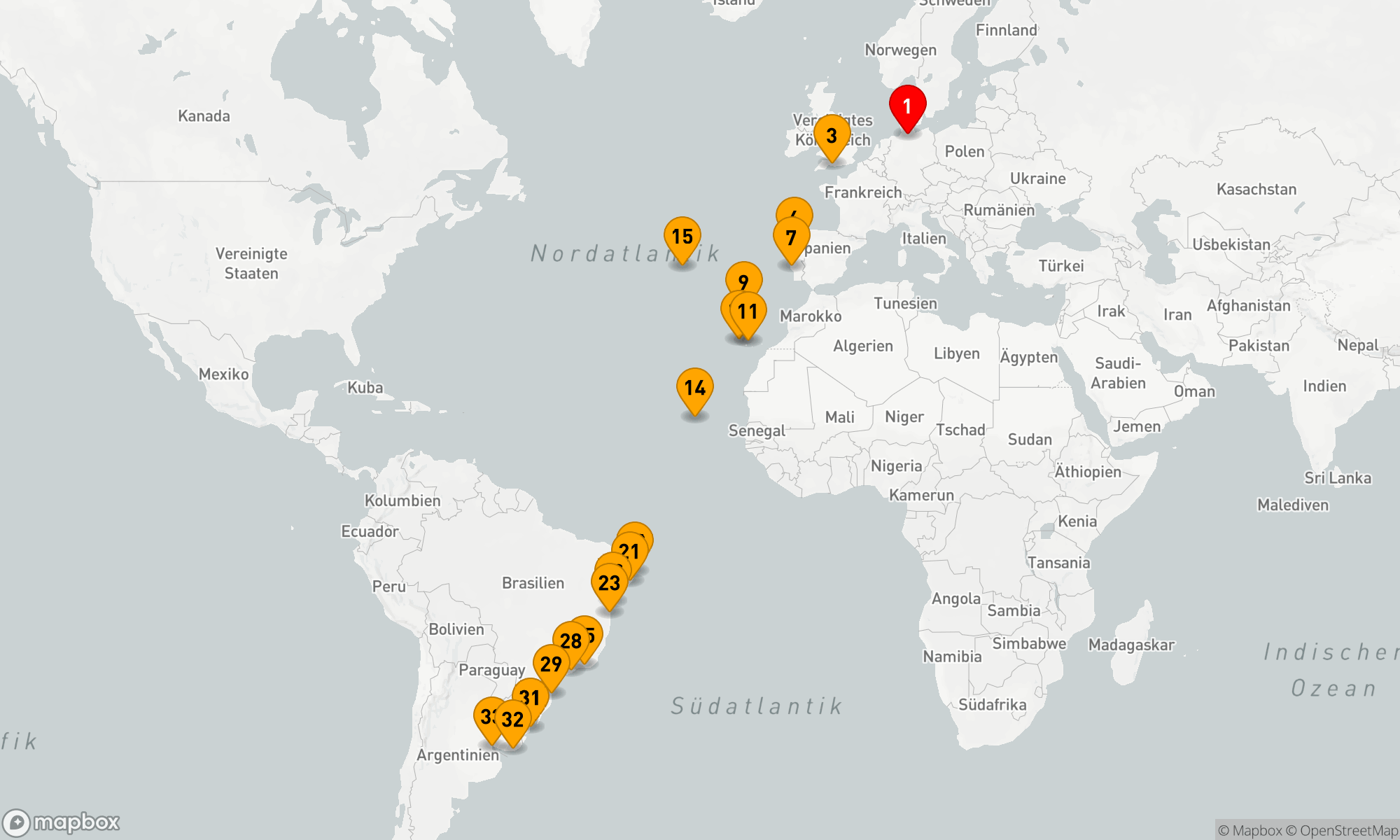 Route 33 Nächte - Von der Elbe zum Tango: Atlantische Entdeckungsreise