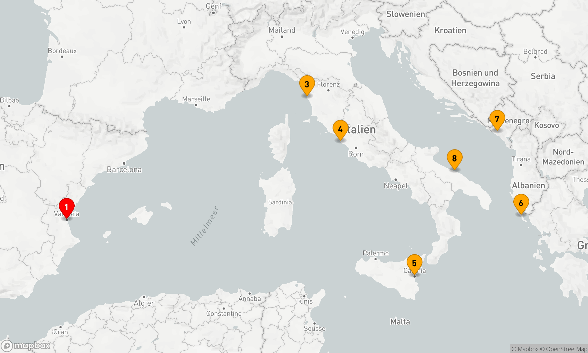 Route 7 Nächte - Mediterrane Entdeckungsreise