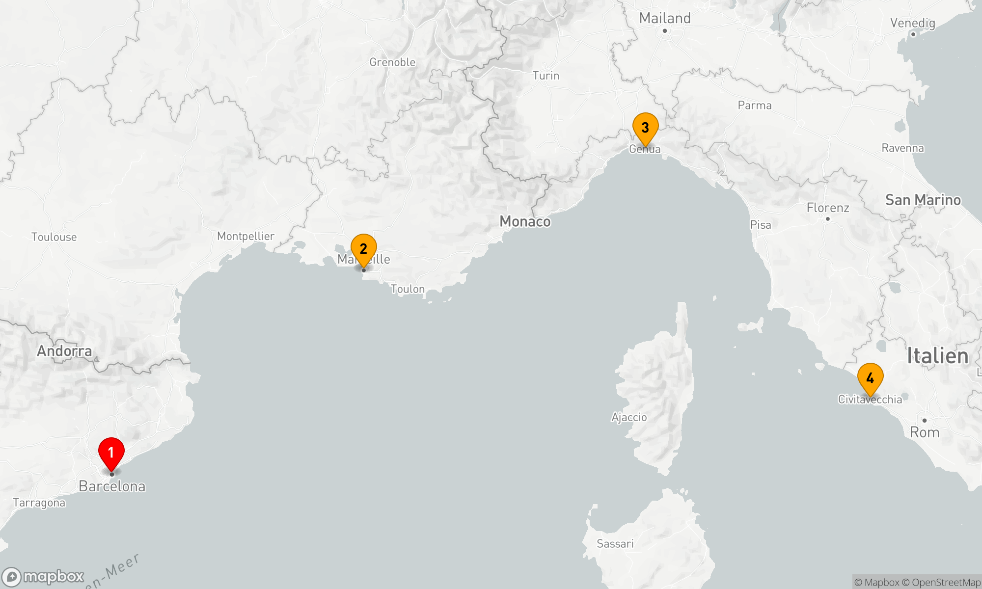 Route 3 Nächte - Mediterrane Entdeckungsreise