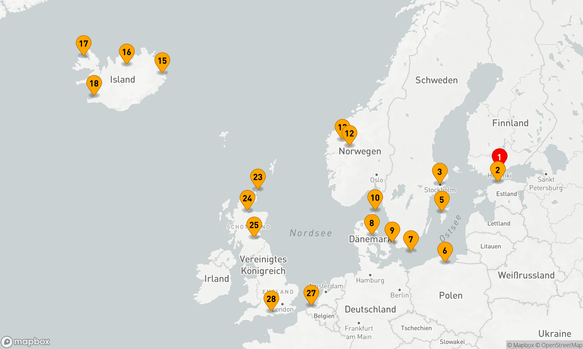 Route 27 Nächte - Skandinavien & Wikinger Fjorde Explorer