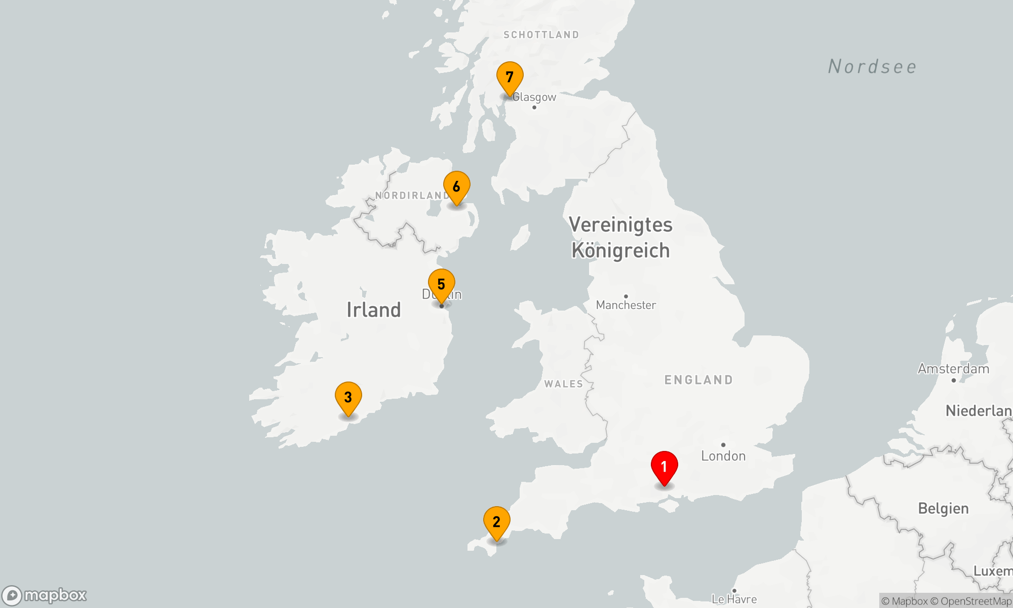 Route 8 Nächte - Irische Grafschaften und schottische Küsten