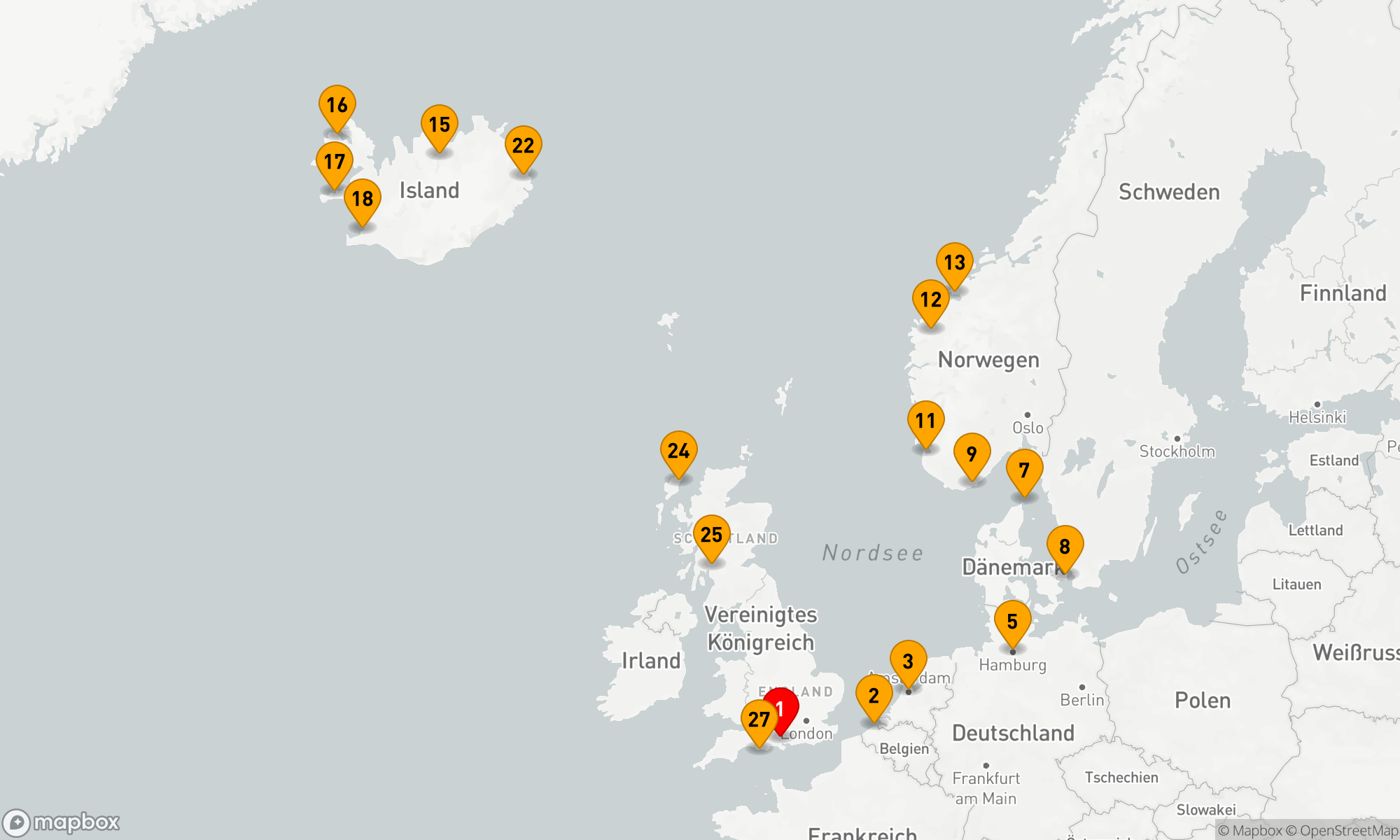 Route 27 Nächte - Nördliche Hauptstädte & Viking Fjorde Explorer