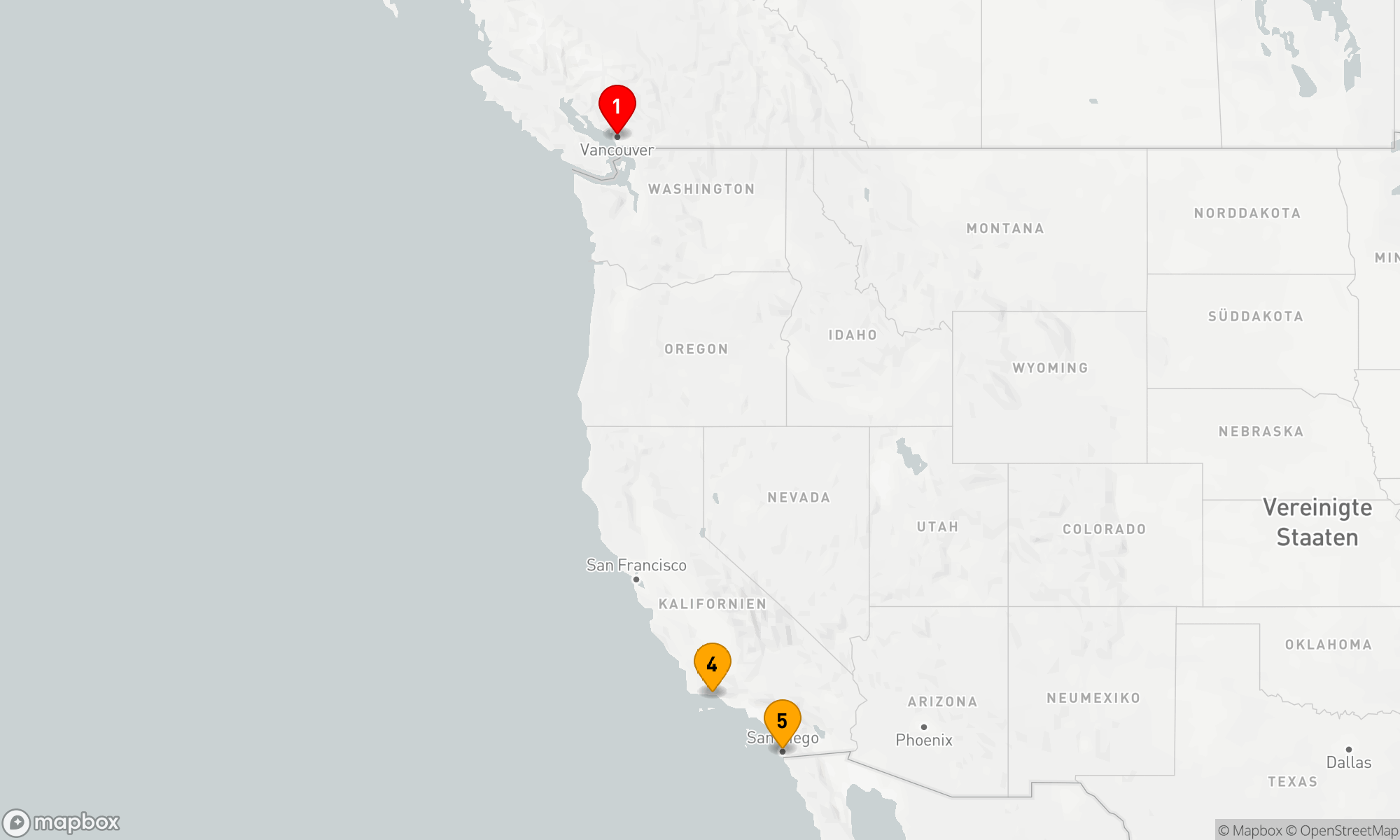 Route 4 Nächte - KREUZFAHRT AN DER PAZIFIKKÜSTE