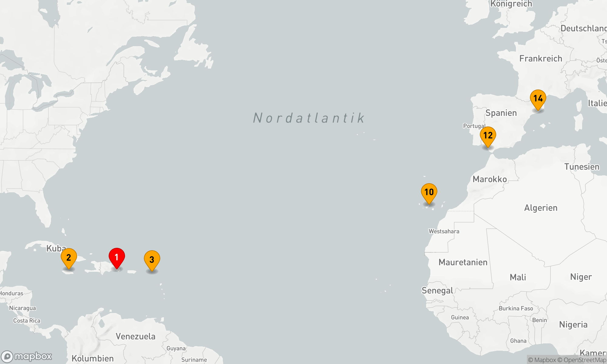 Route 13 Nächte - Karibische Eleganz und Mediterrane Impressionen
