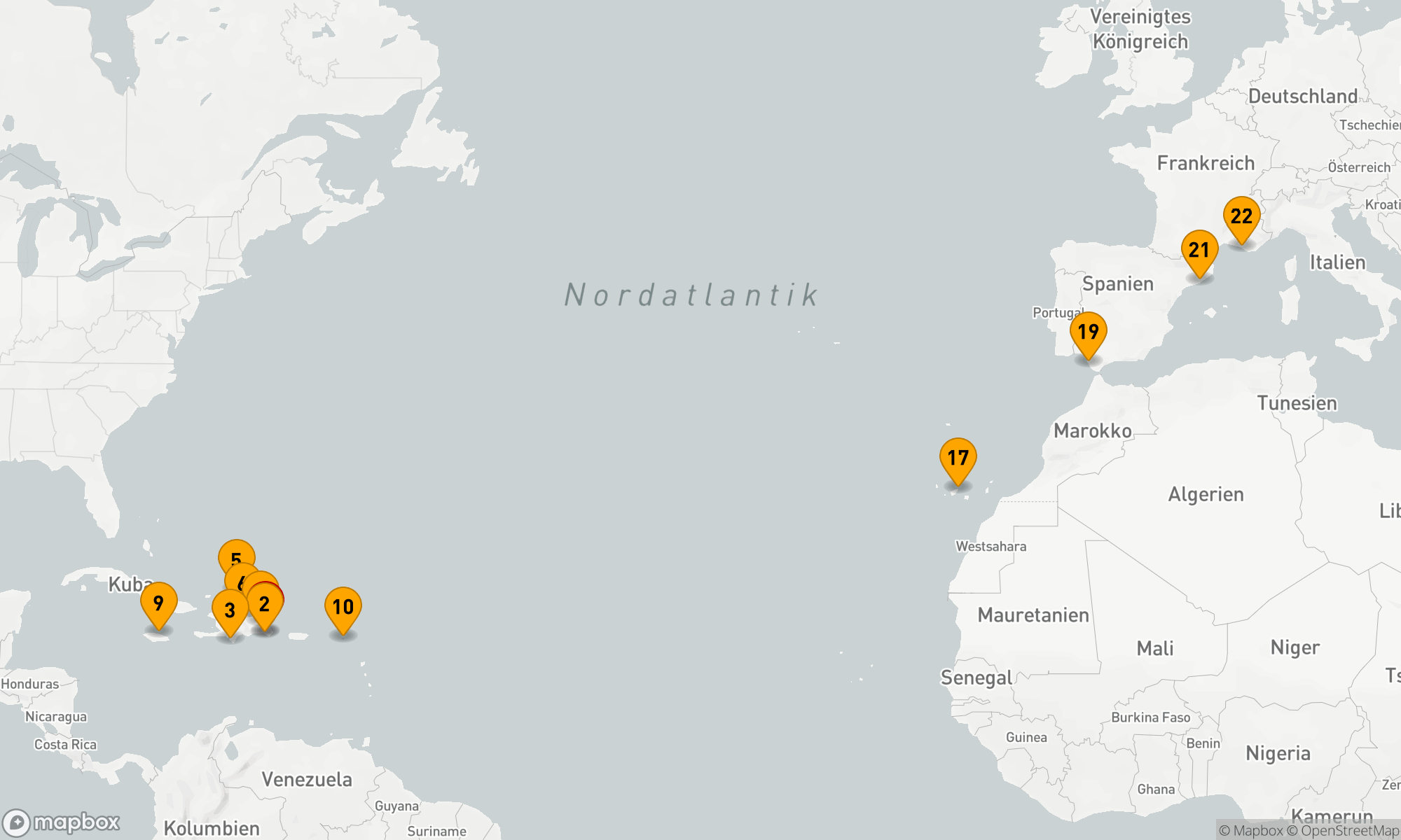 Route 21 Nächte - Karibische Melodien und Mediterrane Träume