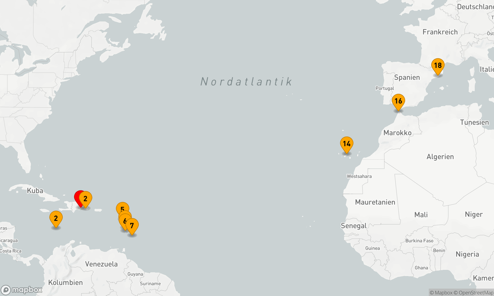 Route 17 Nächte - Karibische Abenteuer und Europäische Entdeckungen