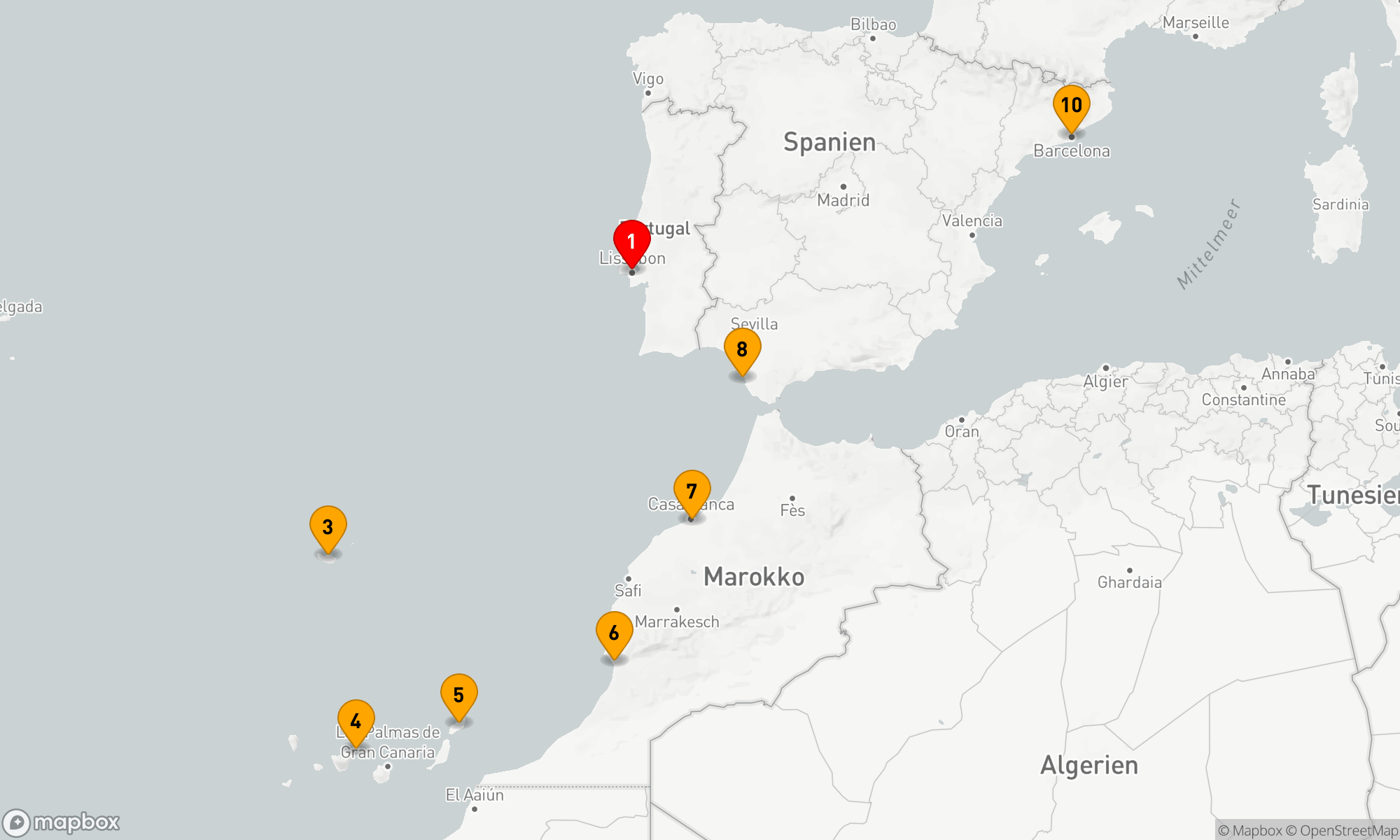 Route 9 Nächte - Mediterrane Entdeckerreise von Portugal bis Spanien
