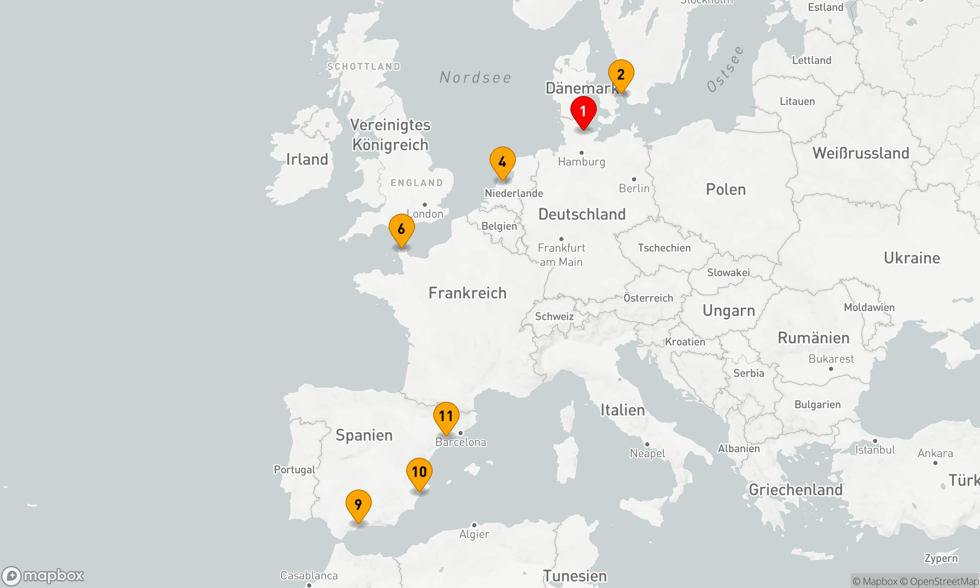 Route 10 Nächte - Kulturen und Küsten Europas Entdecken