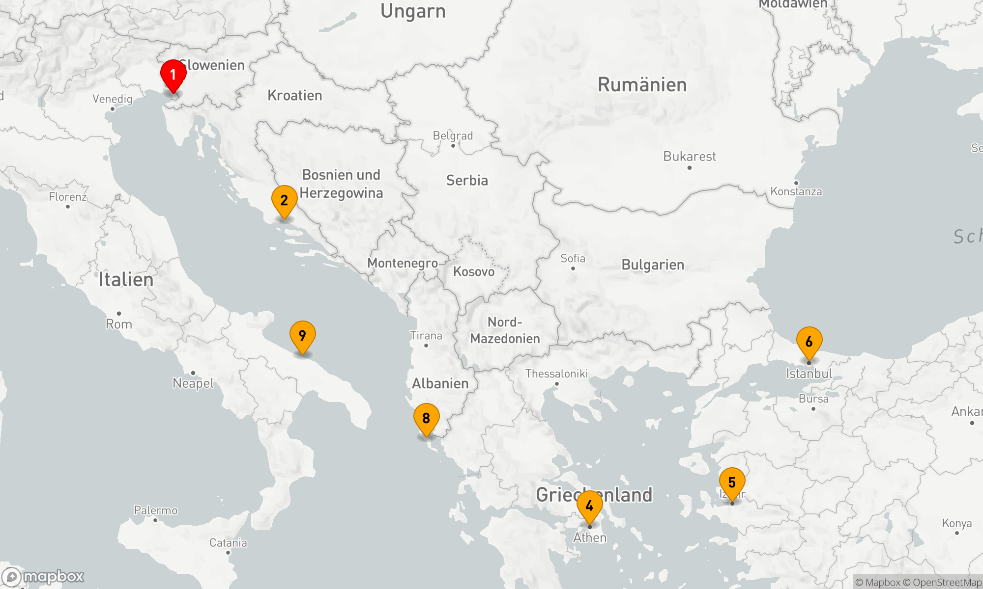 Route 9 Nächte - Adriatische Entdeckungsreise