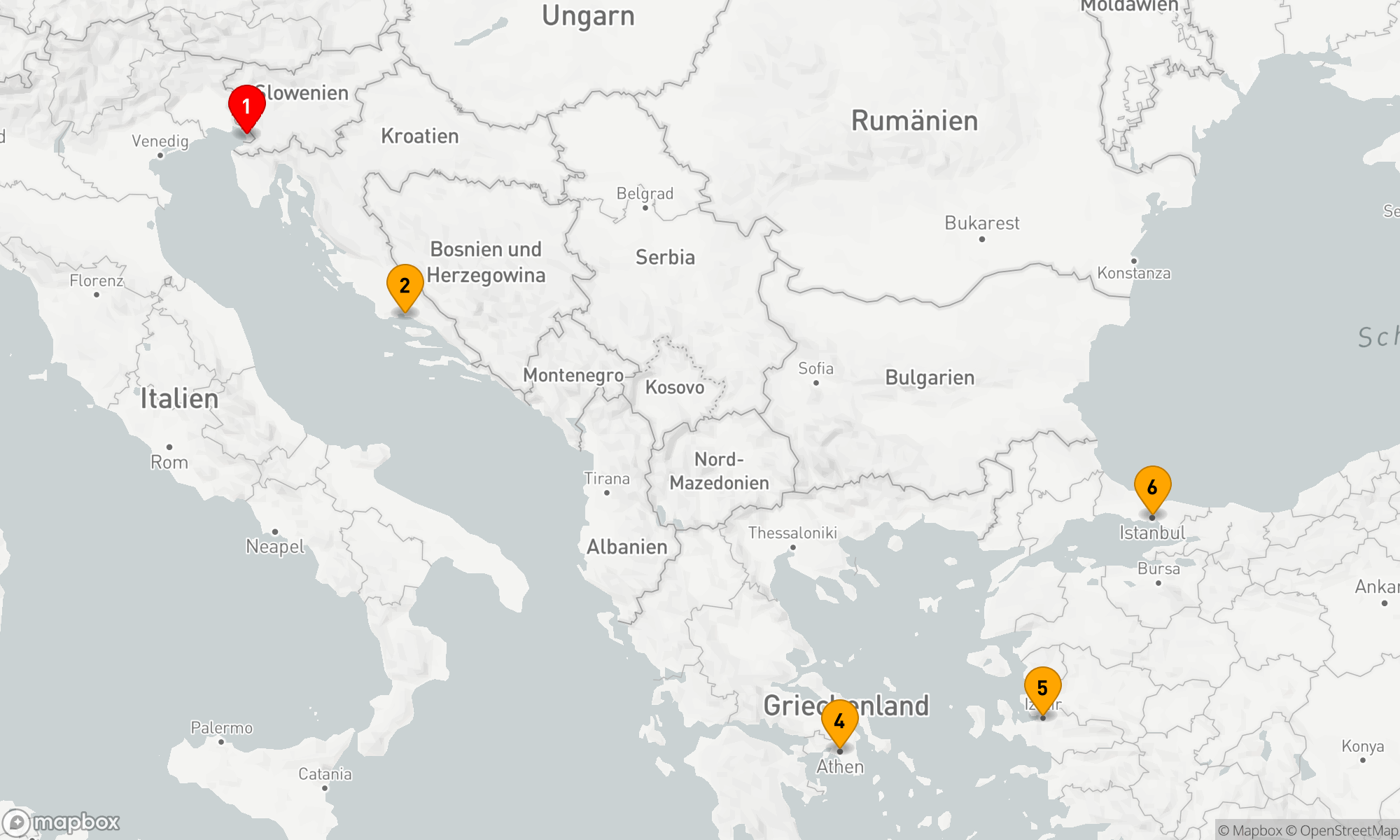 Route 5 Nächte - Mediterrane Entdeckungsreise