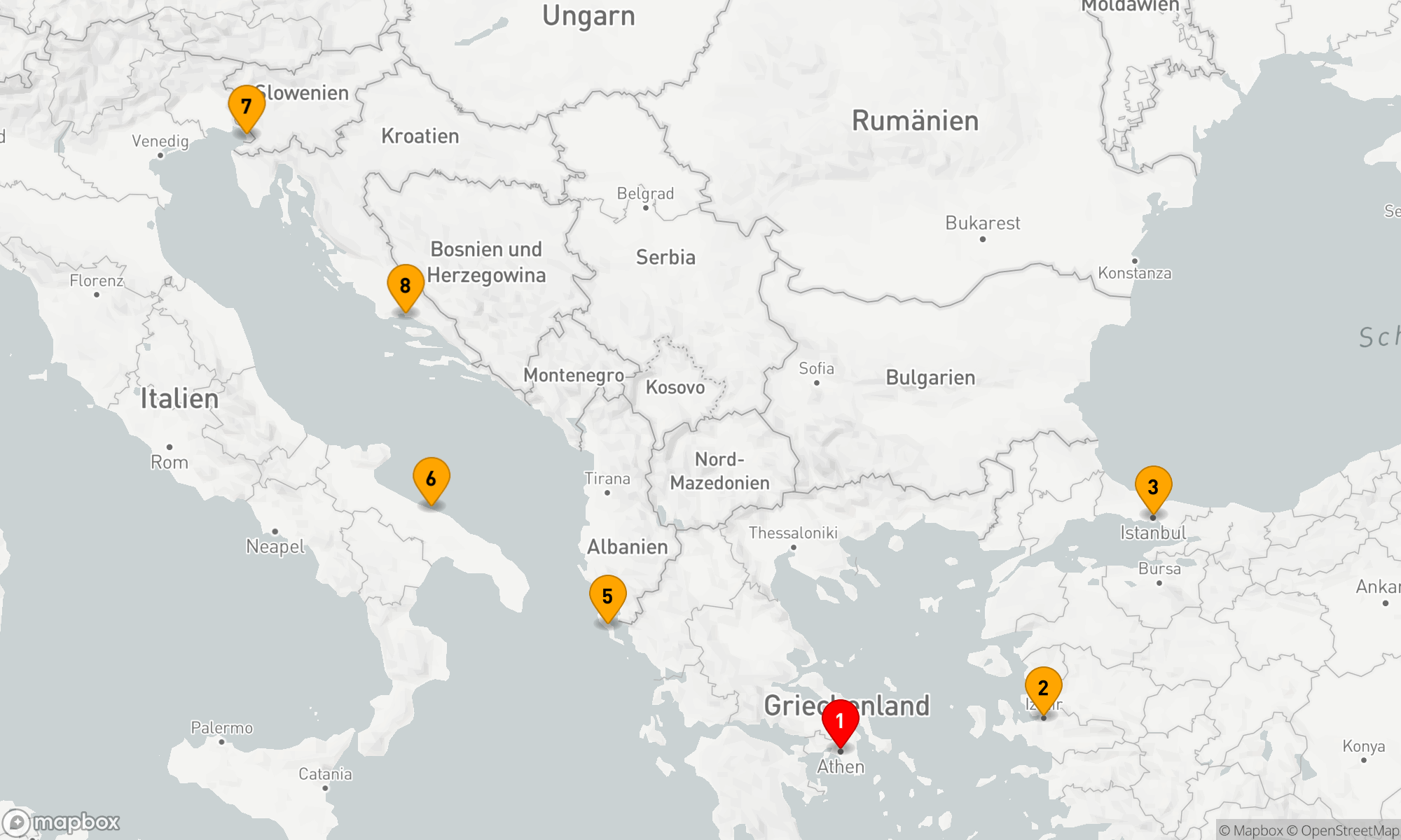 Route 9 Nächte - Mittelmeerzauber & Antike Schätze