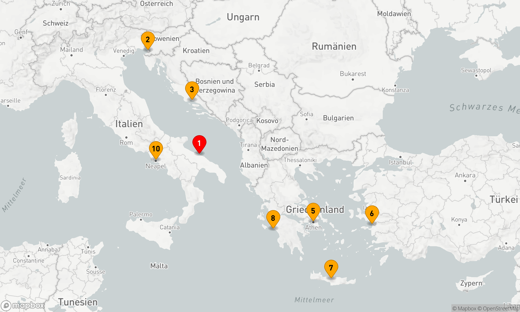 Route 9 Nächte - Kulturelle Entdeckungsreise am Mittelmeer