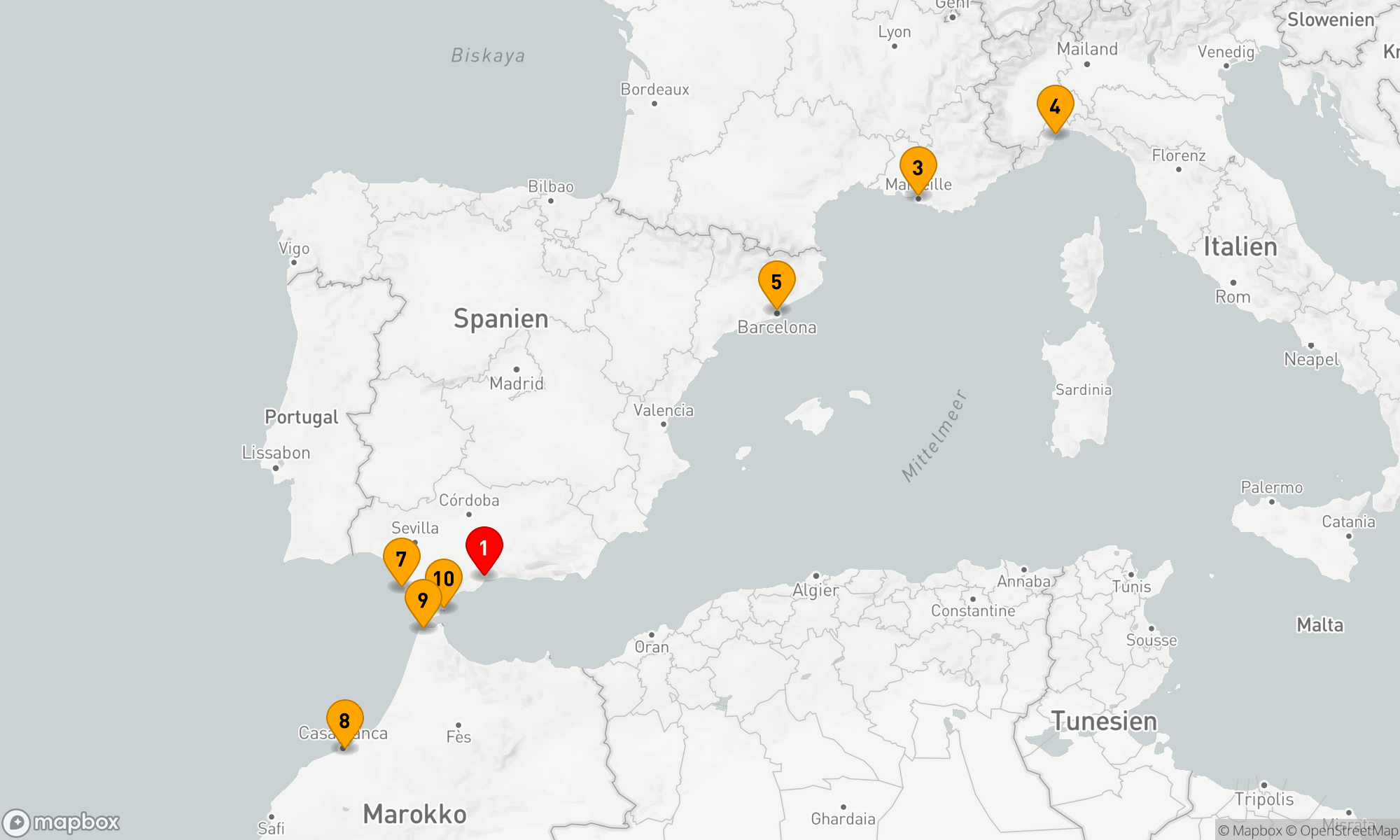 Route 10 Nächte - Mediterranes Abenteuer und Atlantische Impressionen