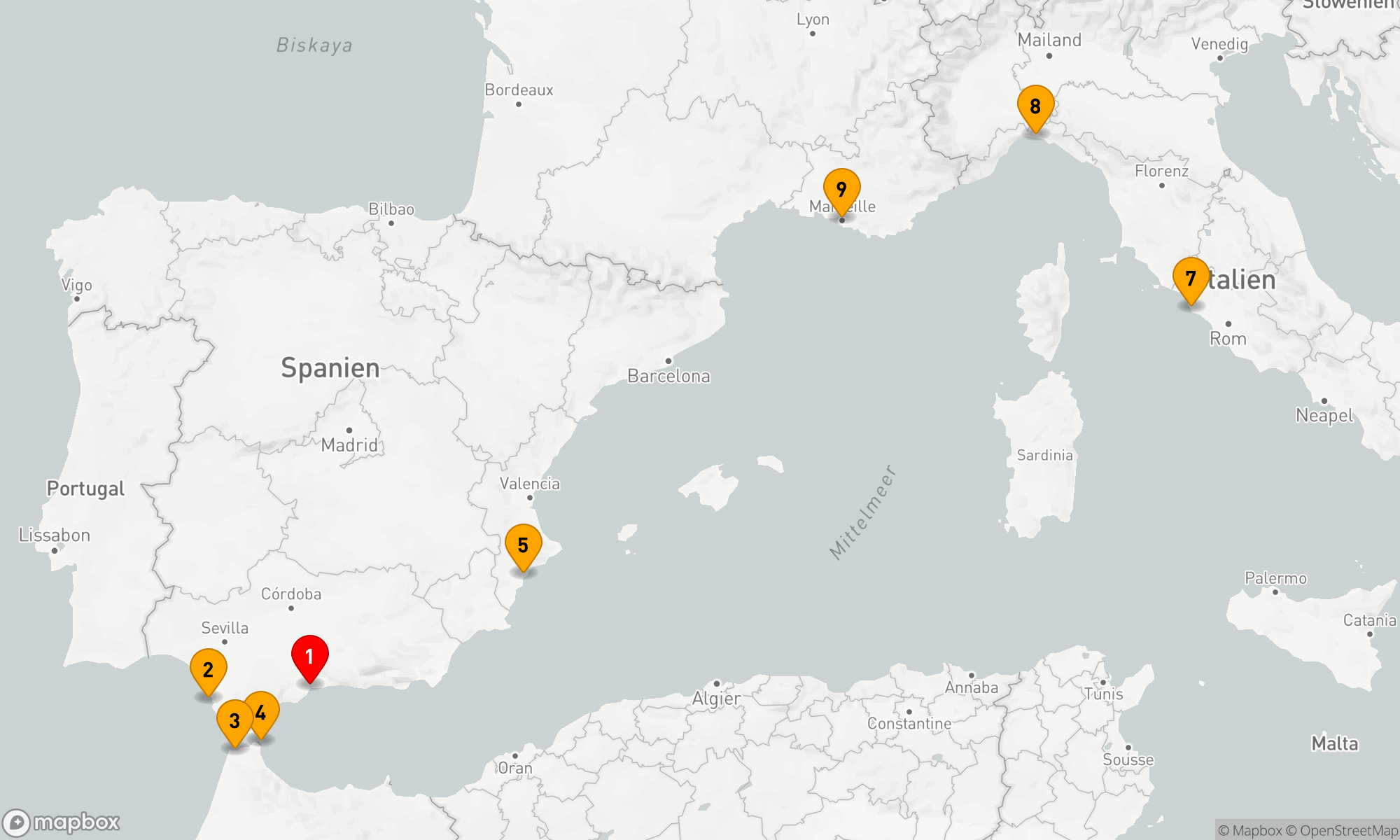 Route 10 Nächte - Mediterrane Entdeckungsreise ab Malaga
