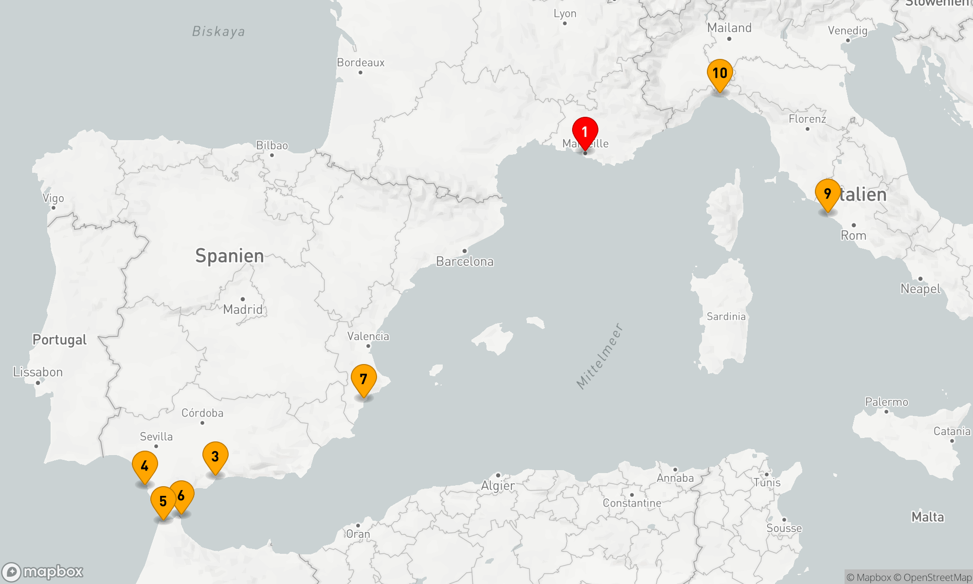 Route 10 Nächte - Mediterrane Sinfonie der Entdeckungen