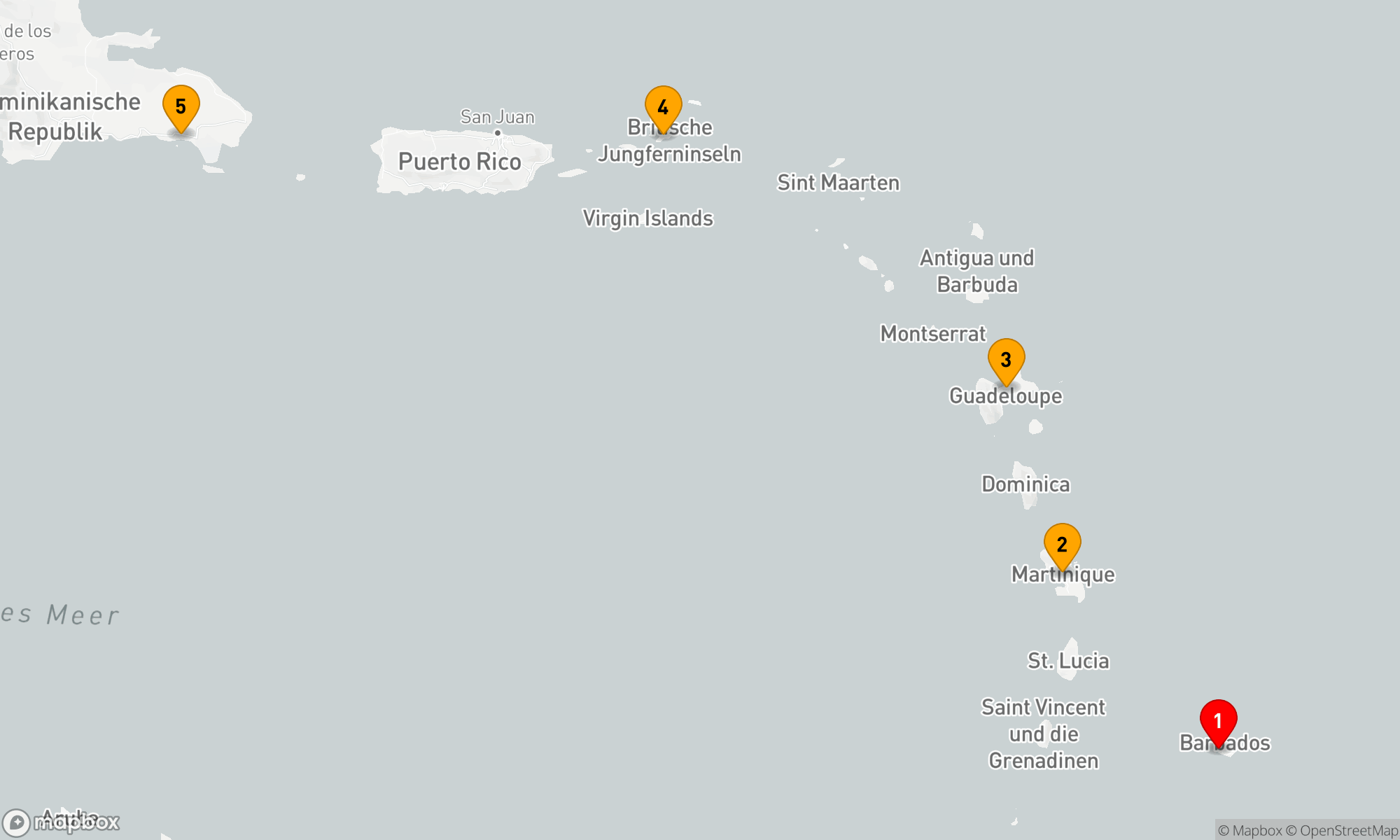Route 4 Nächte - Karibische Inselperlen Expedition