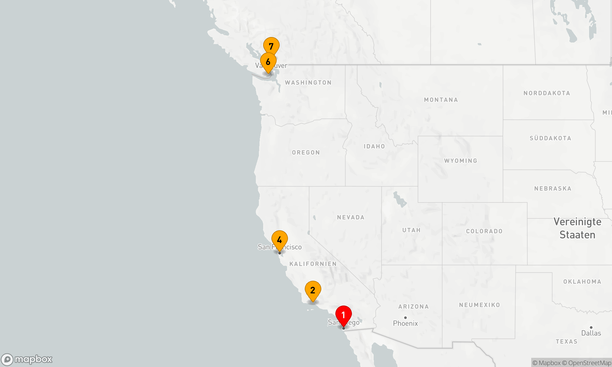 Route 6 Nächte - KREUZFAHRT AN DER PAZIFIKKÜSTE
