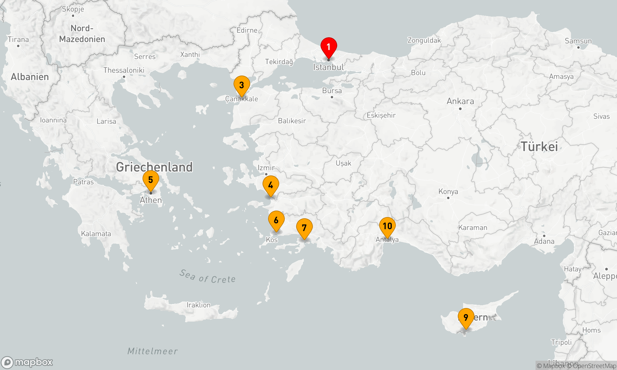 Route 9 Nächte - Mittelmeer Entdeckungsreise