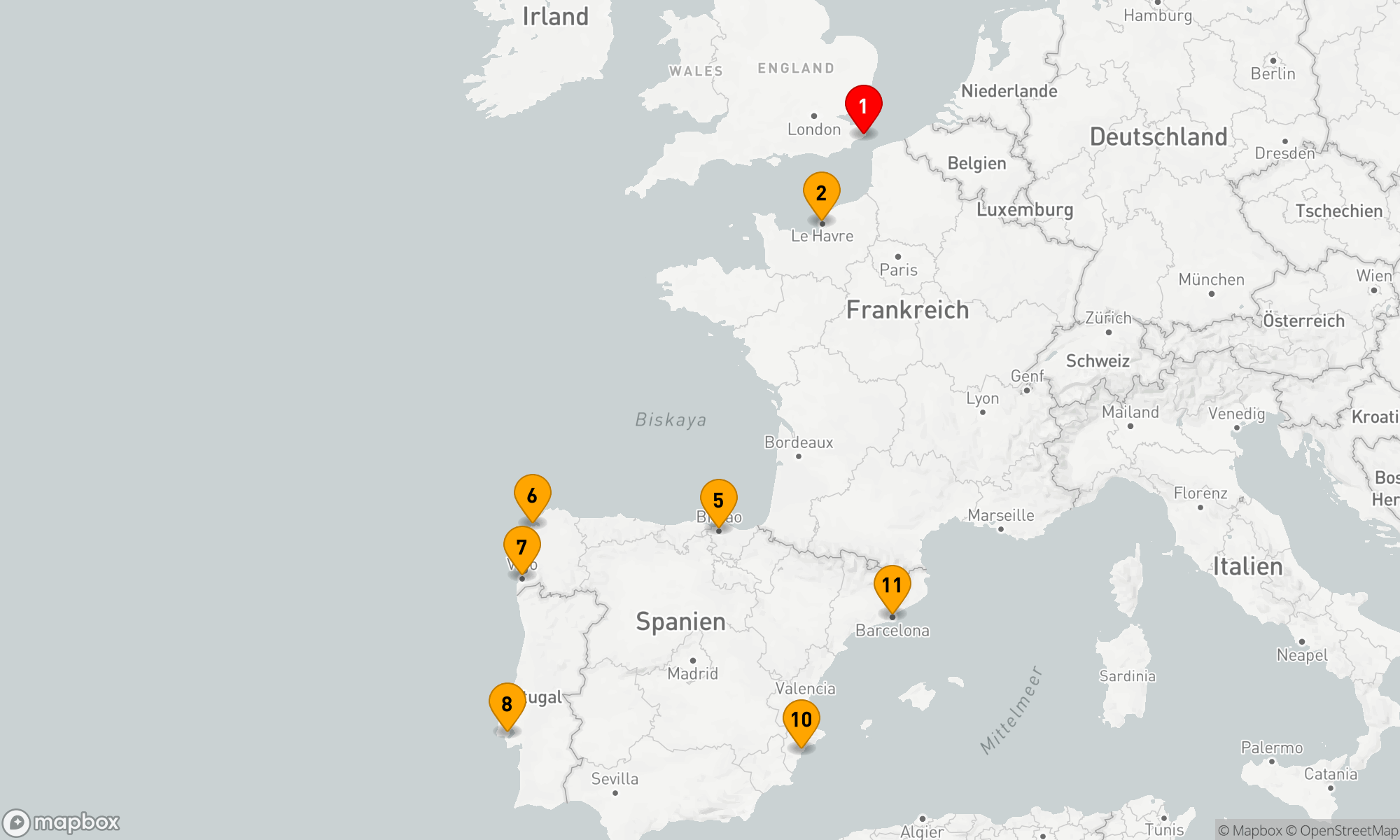 Route 10 Nächte - SPANIEN PORTUGAL & FRANKREICH