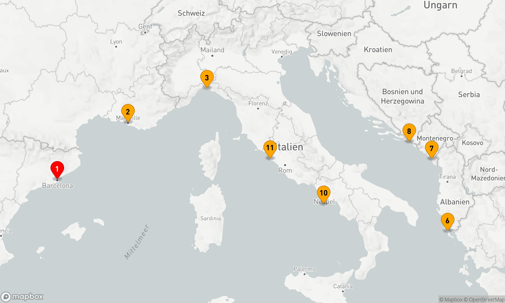 Route 10 Nächte - KROATIEN GRIECHENLAND & ITALIEN