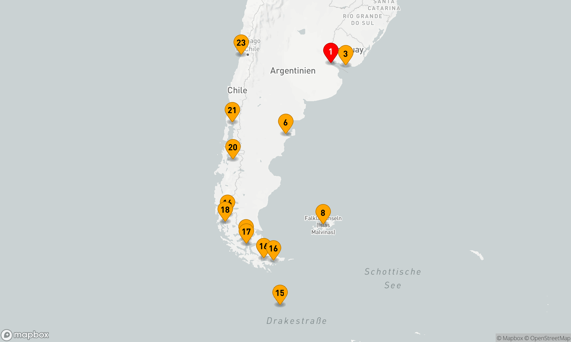 Route 22 Nächte - SÜDAMERIKA & ANTARKTIS URLAUB