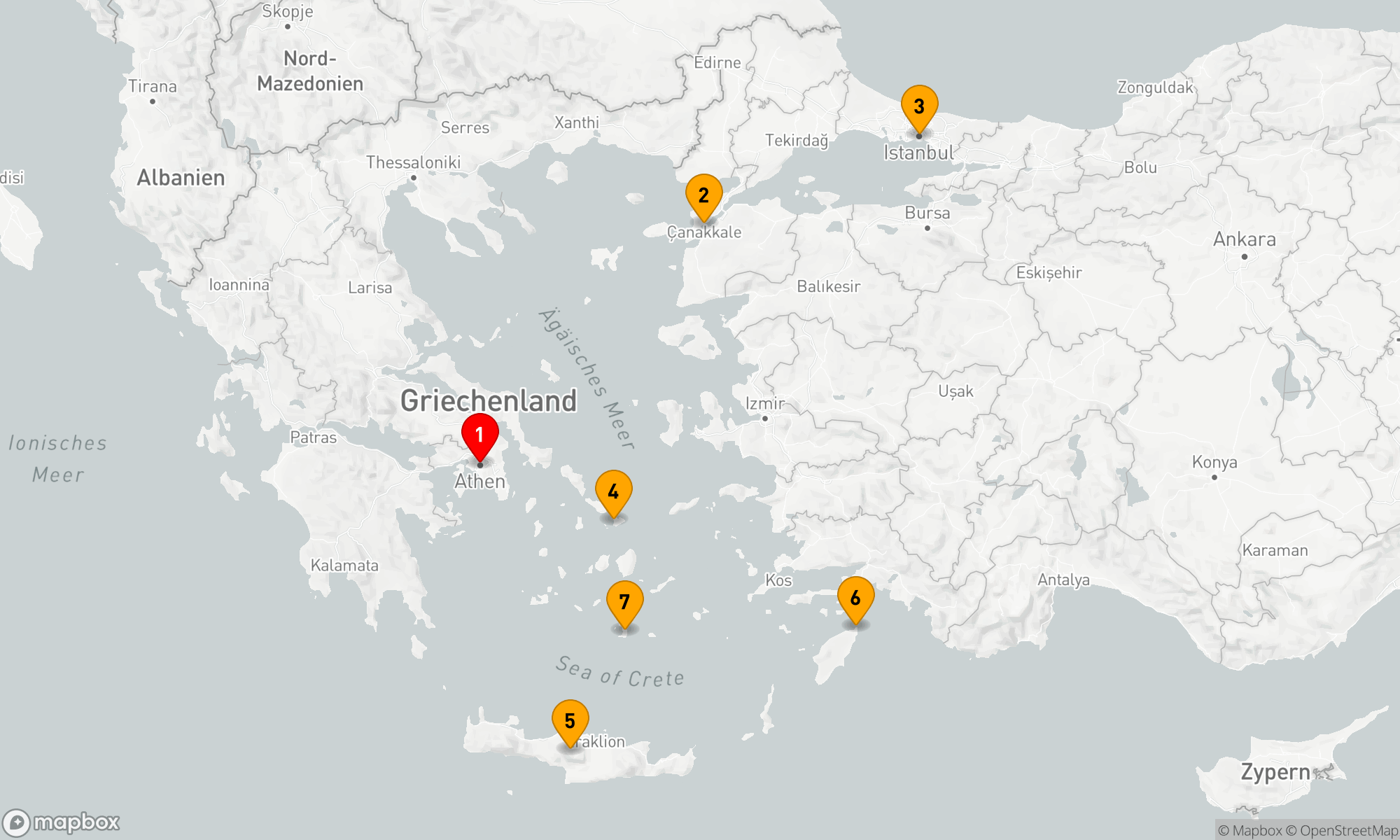 Route 7 Nächte - Hellas und Byzantinische Schätze