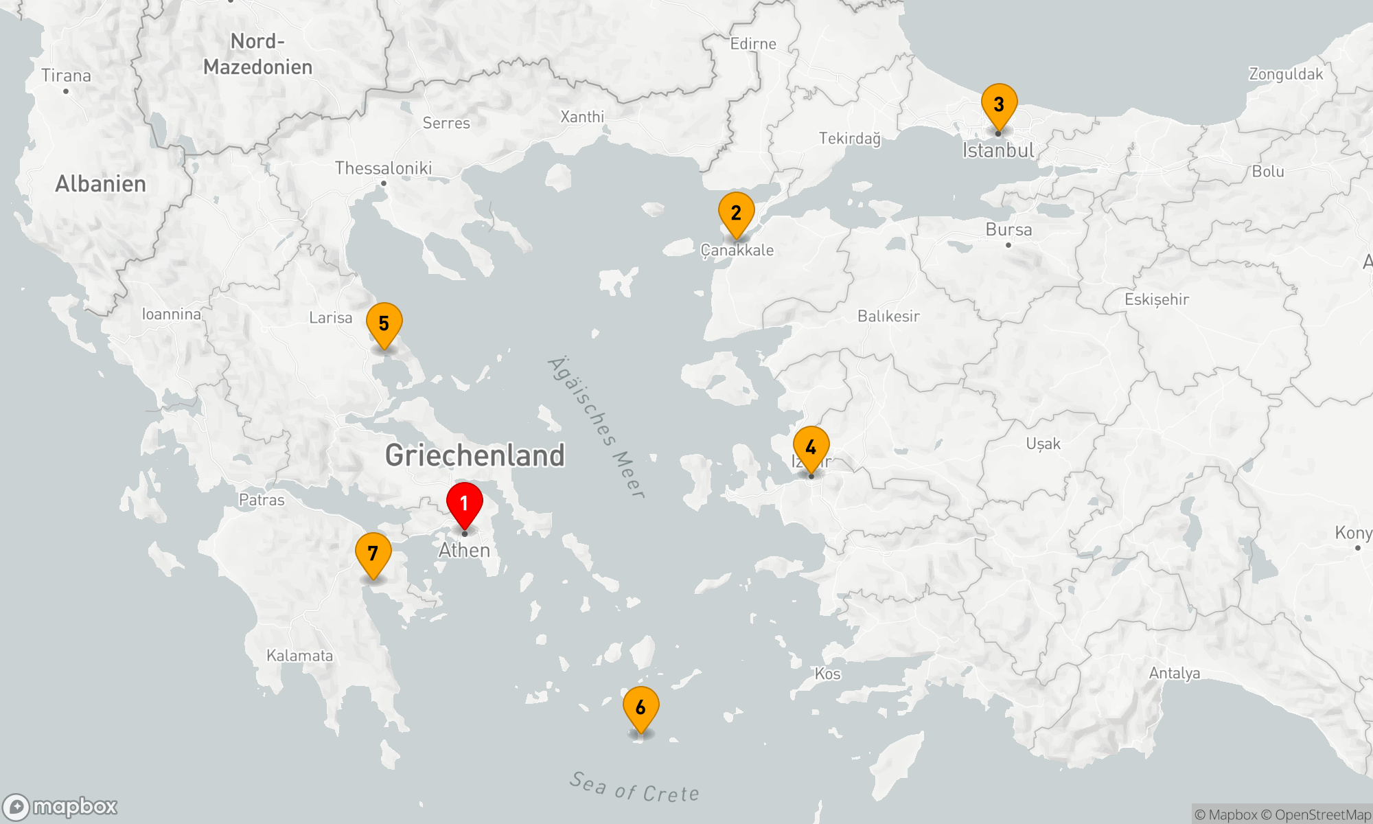 Route 7 Nächte - Entdeckungsreise durch Ägäische und Türkische Küstenwunder