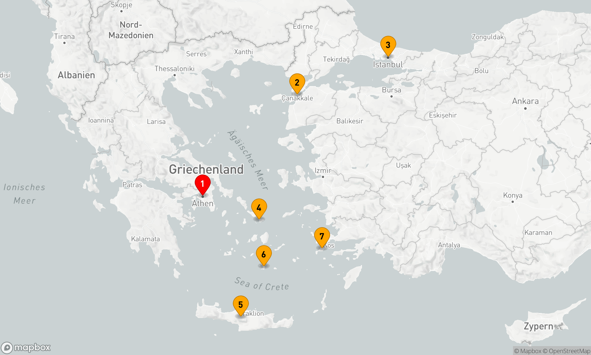 Route 7 Nächte - Ägäische Entdeckungsreise
