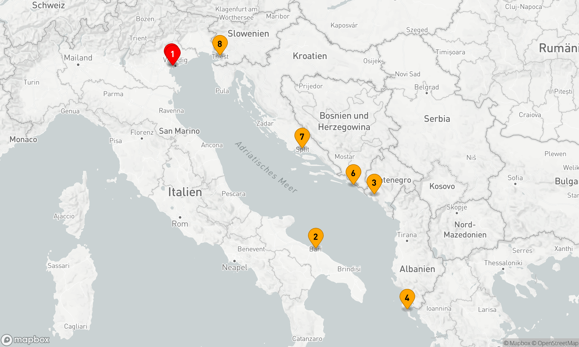 Route 7 Nächte - Adriatische Entdeckungsreise