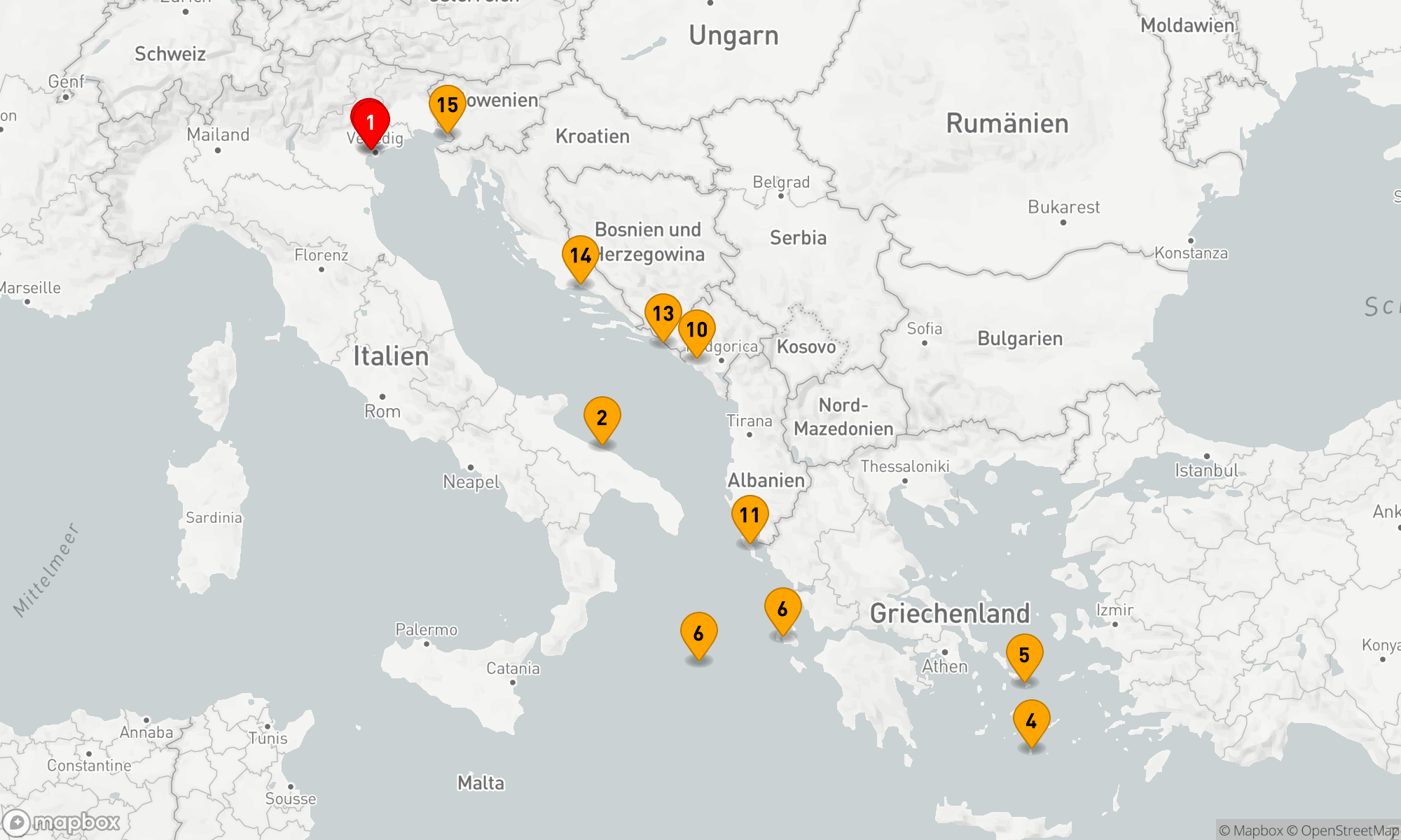 Route 14 Nächte - Adriatische und Ägäische Entdeckungen