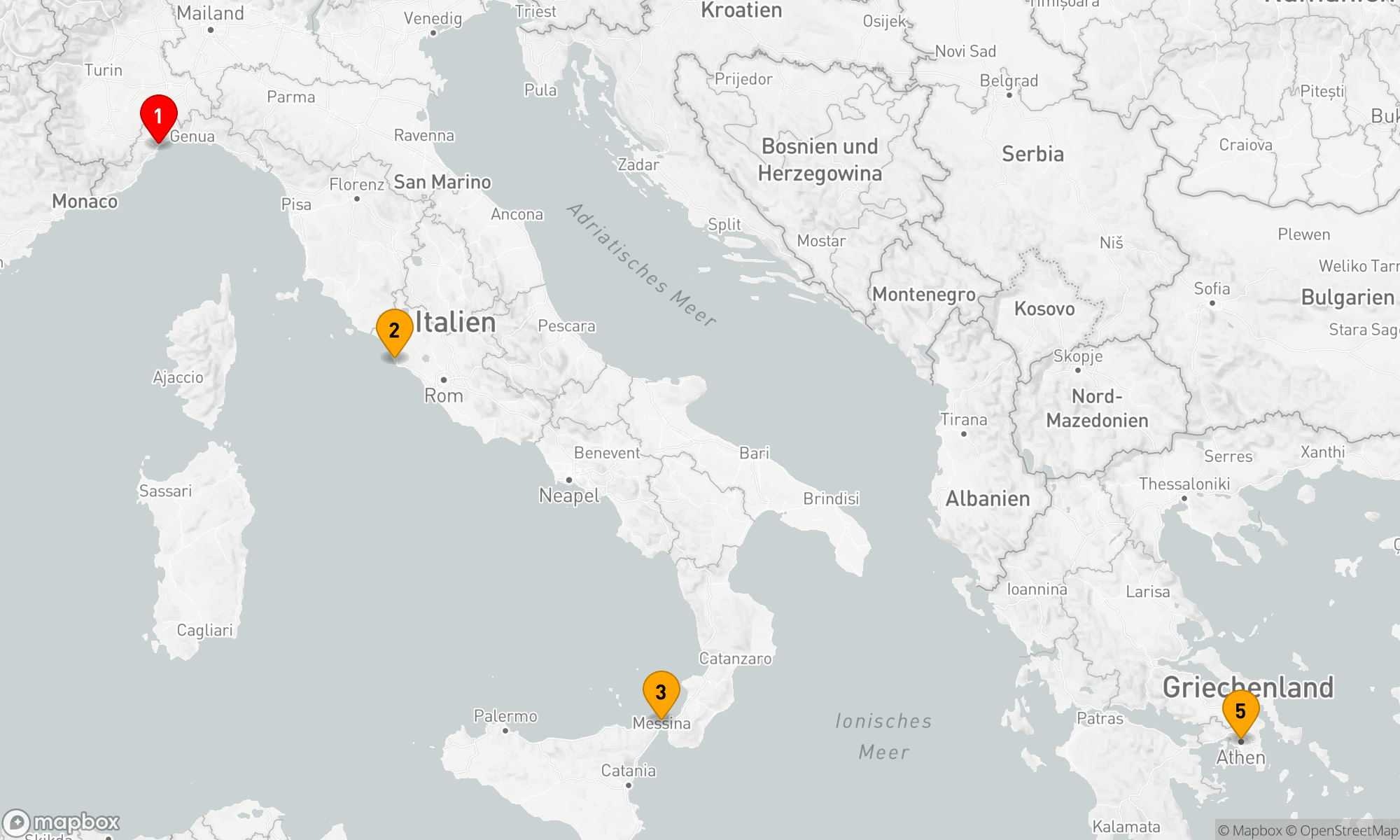 Route 4 Nächte - Mediterrane Entdeckungsreise