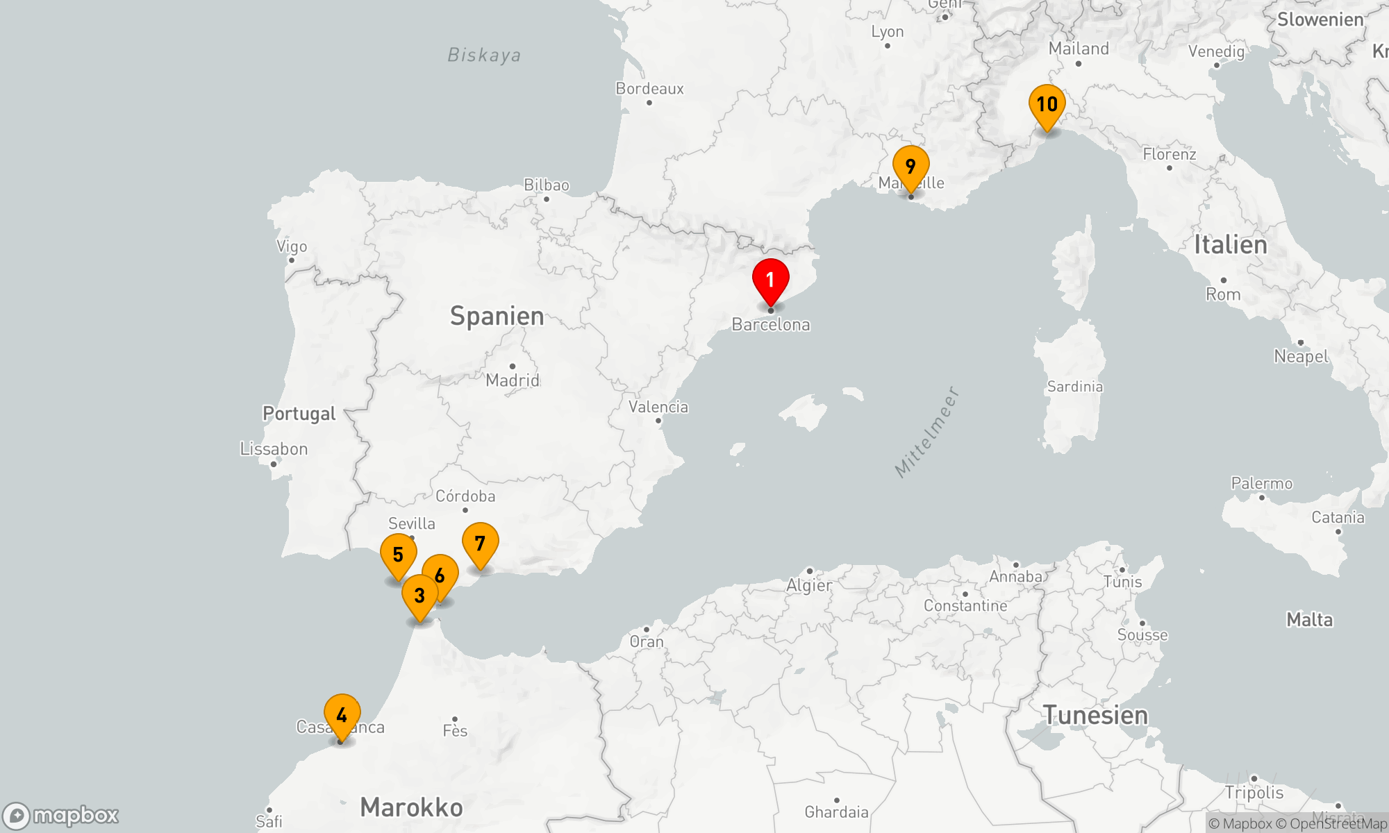 Route 10 Nächte - Mediterranes Flair und Atlantische Abenteuer