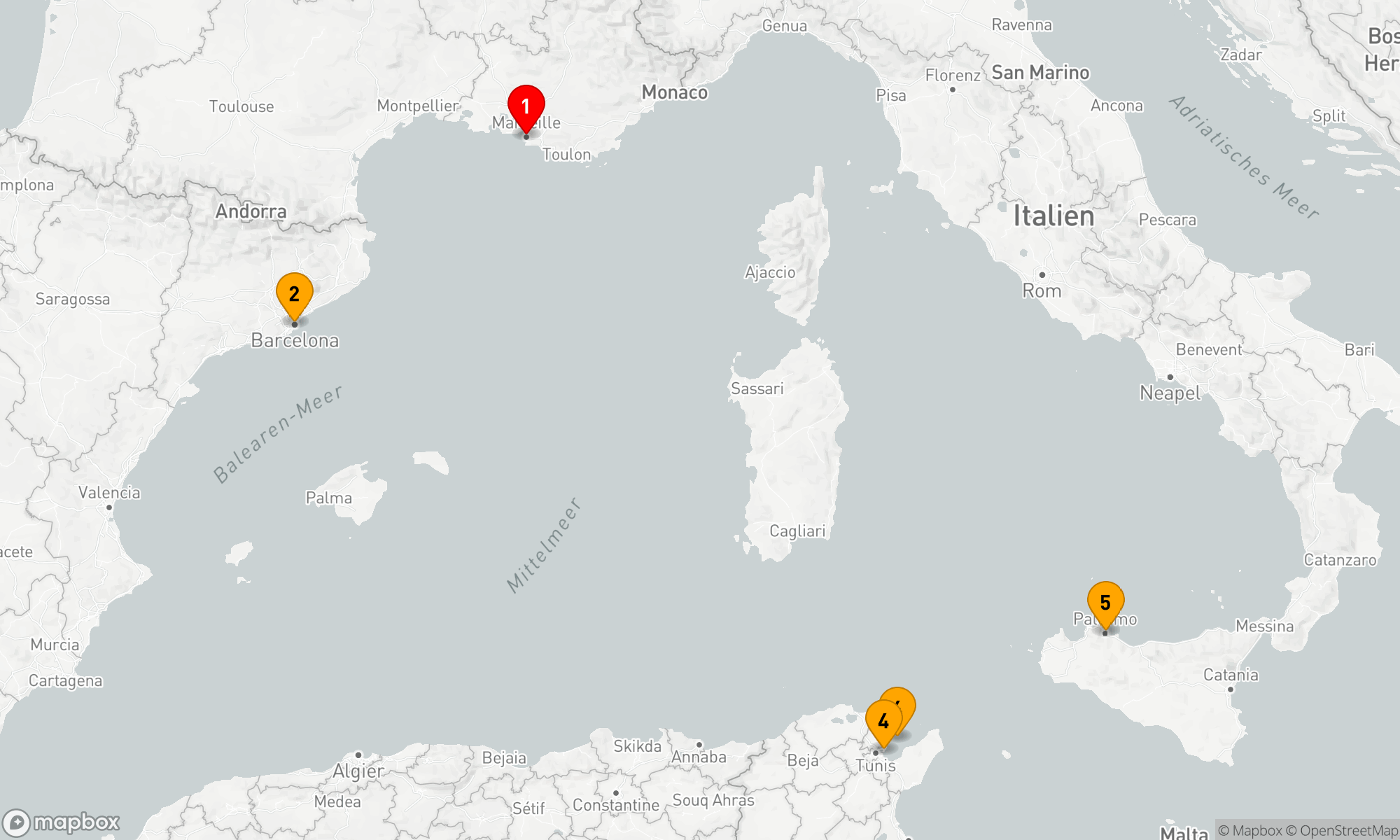 Route 4 Nächte - Mediterrane Entdeckungsreise