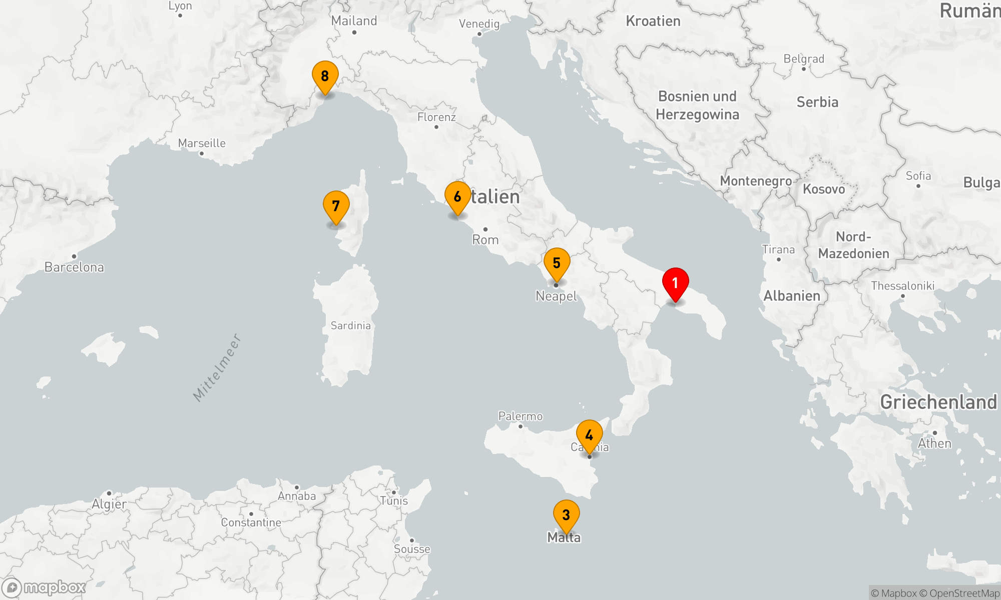Route 7 Nächte - Mediterrane Entdeckungsreise