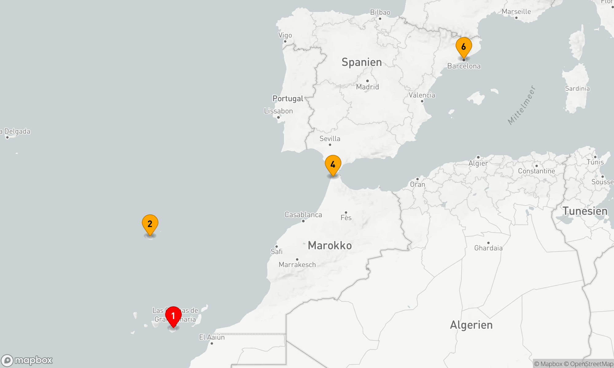 Route 5 Nächte - Entdeckungsreise zwischen Atlantik und Mittelmeer