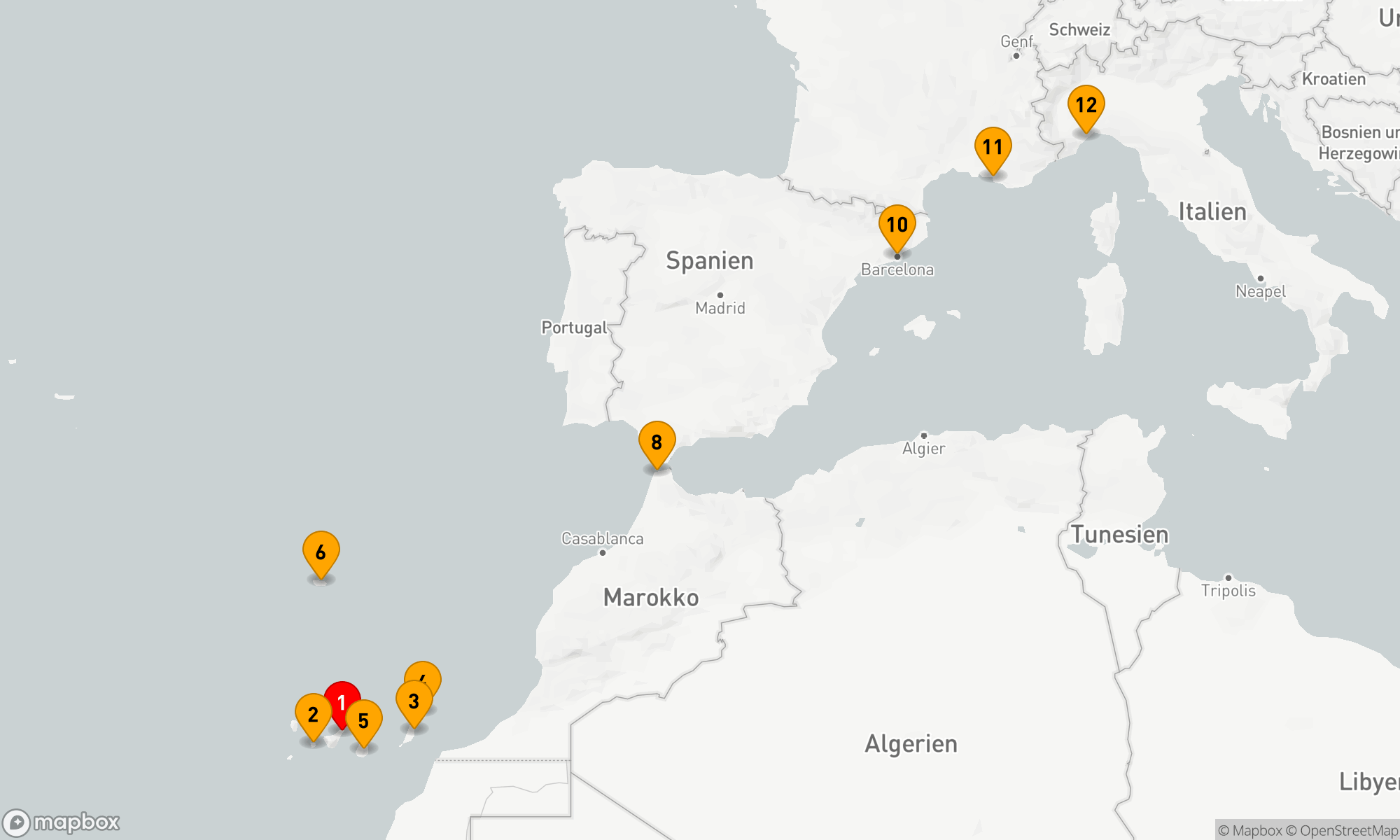 Route 11 Nächte - Atlantische Entdeckungsreise
