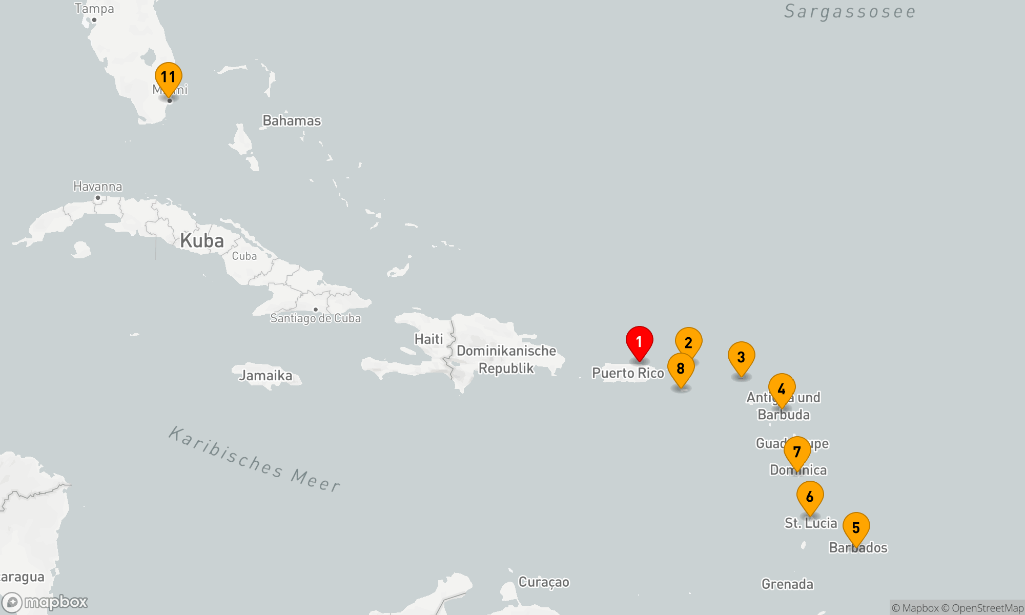 Route 10 Nächte - KREUZFAHRT IN DER SÜDLICHEN KARIBIK