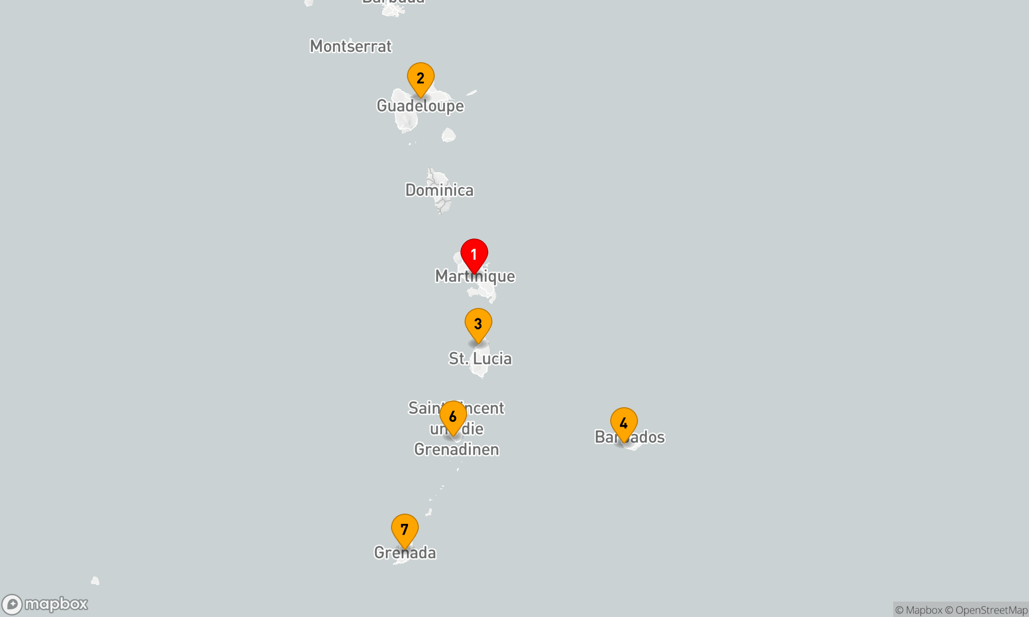 Route 7 Nächte - Karibische Inselzauber ab Fort-de-France