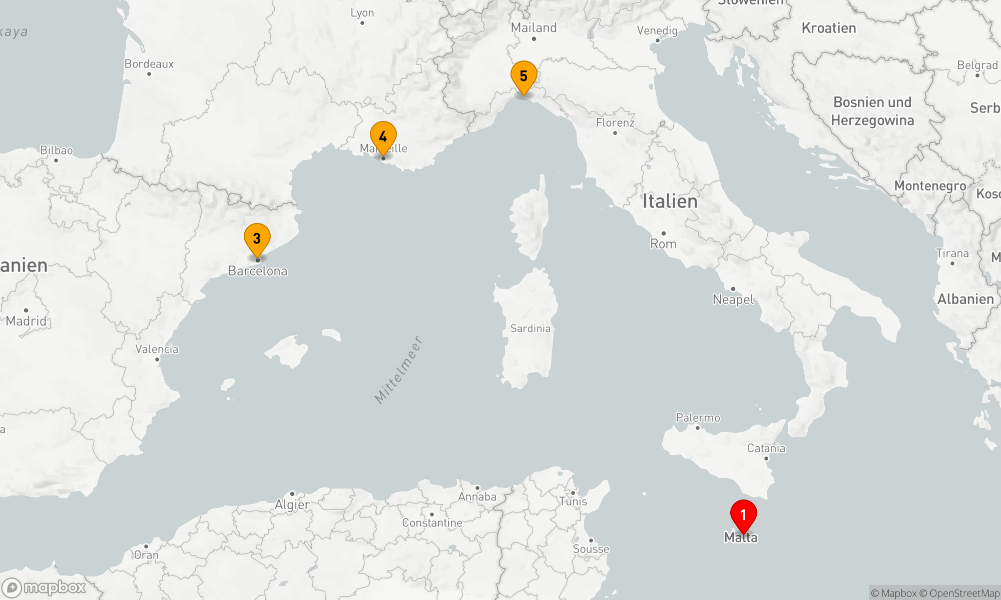 Route 4 Nächte - Mediterrane Entdeckungsreise