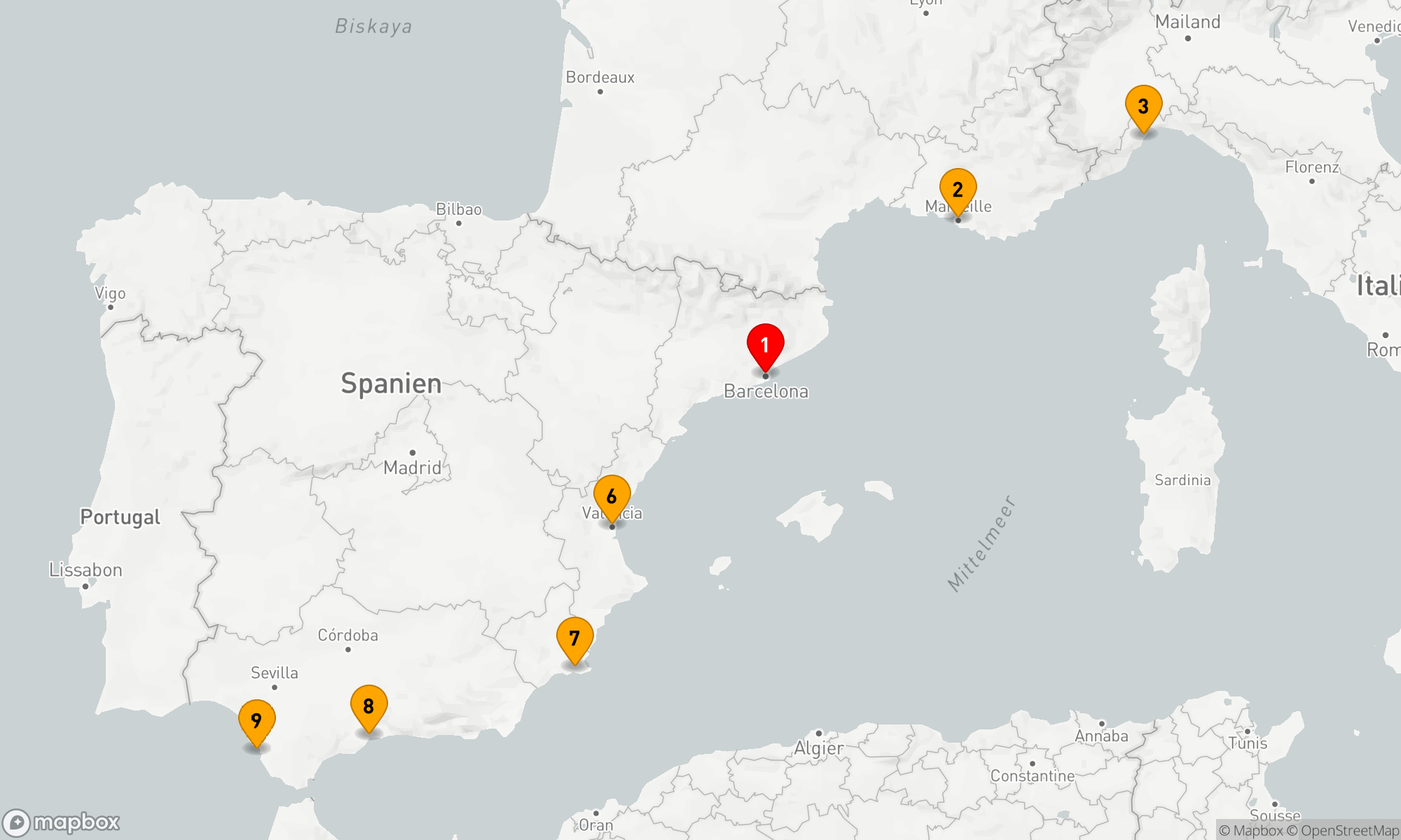 Route 8 Nächte - Mediterranes Abenteuer